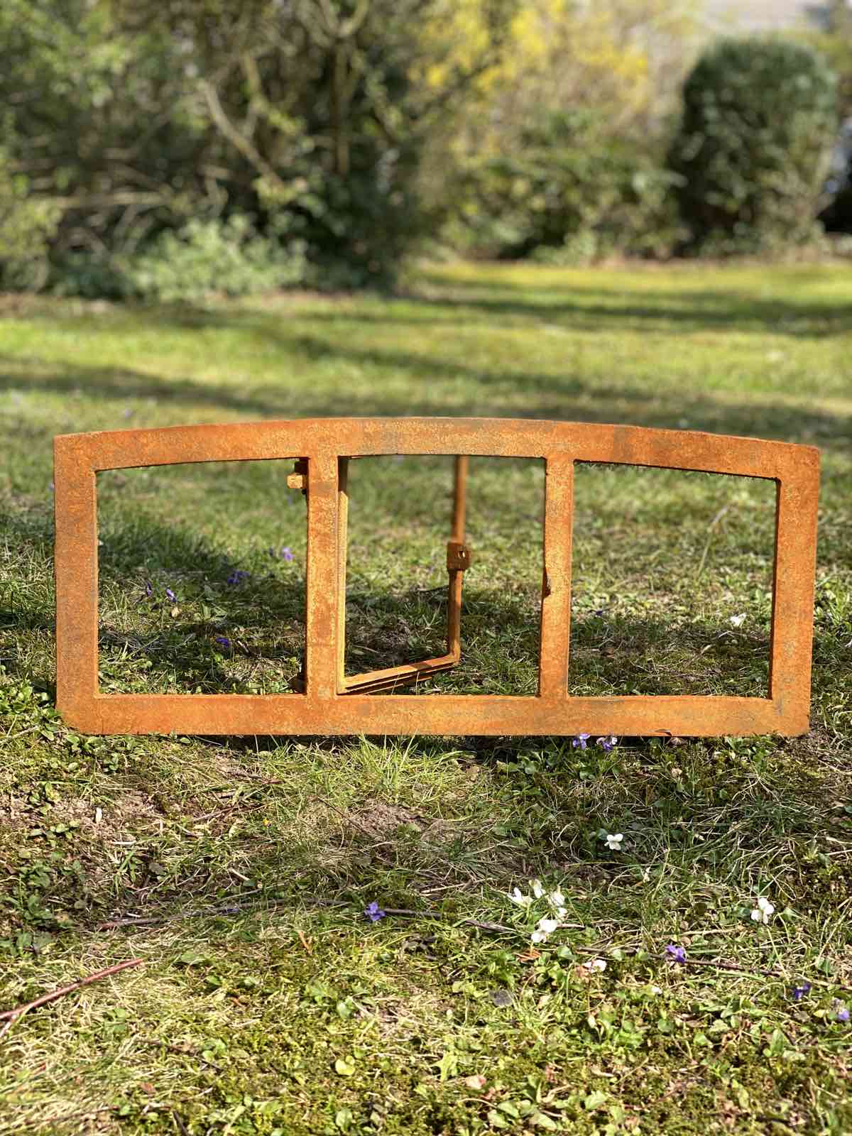 aubaho-F37-R-aussen4 Stallfenster Fenster zum Öffnen Scheunenfenster Rost Eisen 63cm Antik-Stil