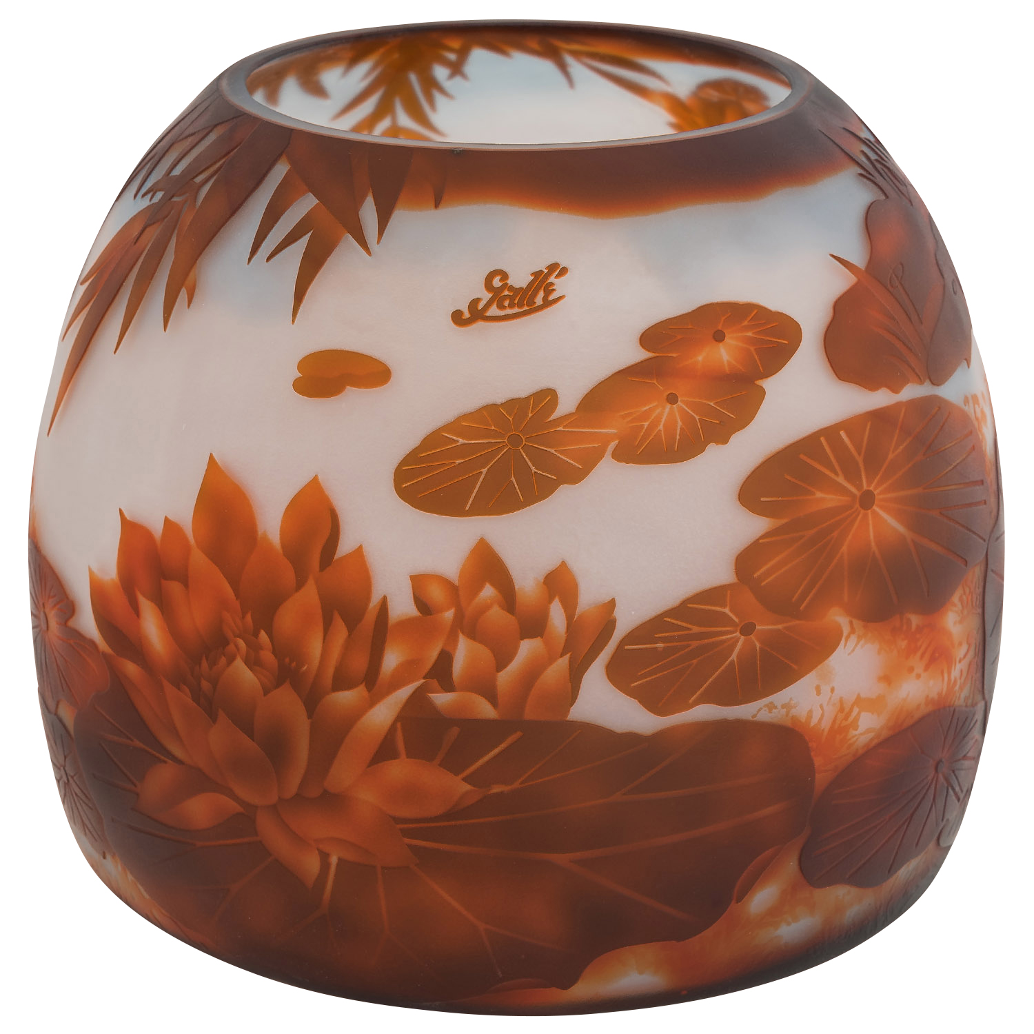 GV-63-8 Vase Replika nach Galle Gallé Glasvase Glas Antik-Jugendstil-Stil Kopie c14