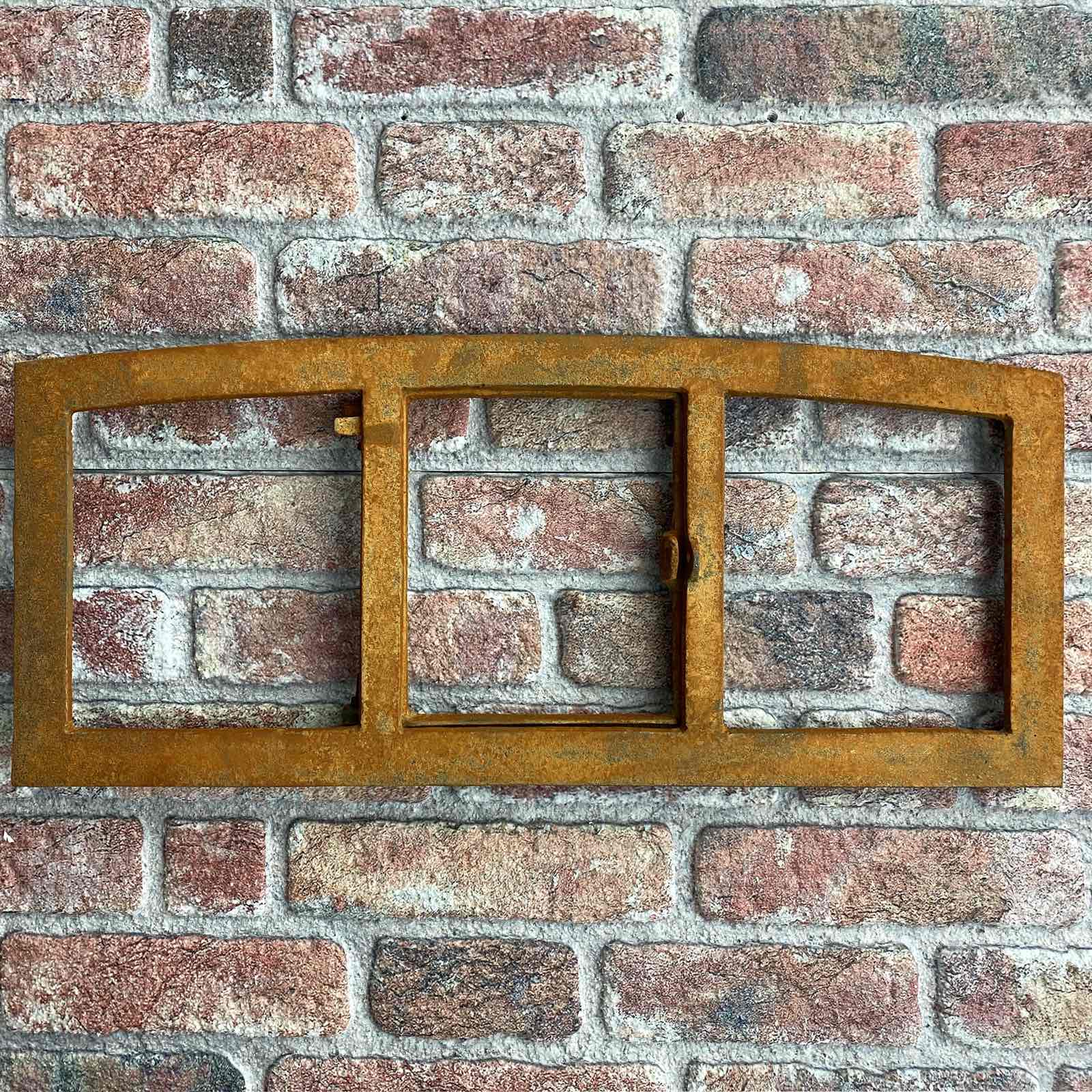 aubaho-F37-R-4 Stallfenster Fenster zum Öffnen Scheunenfenster Rost Eisen 63cm Antik-Stil