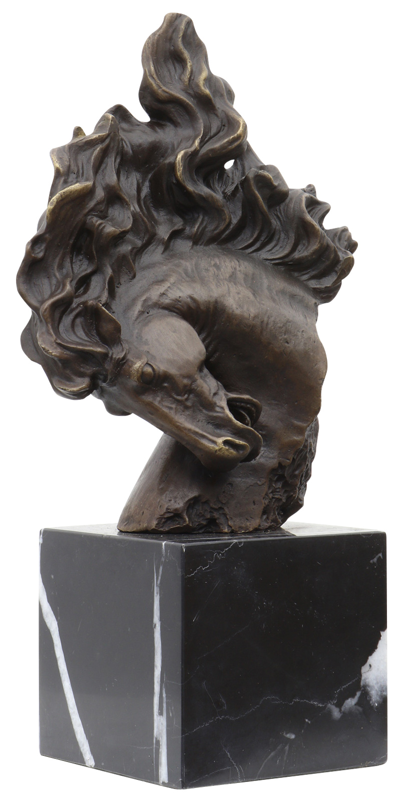 BE-3_3 Bronzeskulptur Pferd Bronze Figur Statue Bronzefigur Skulptur im Antik-Stil 30cm
