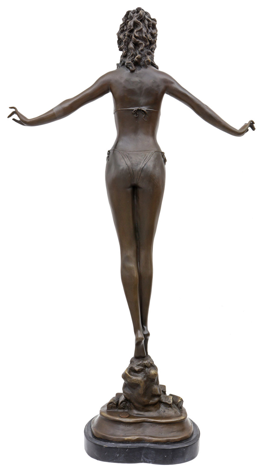 BR-163_5xl Bronzeskulptur erotische Kunst Erotik Bikini im Antik-Stil Bronze Figur Statue