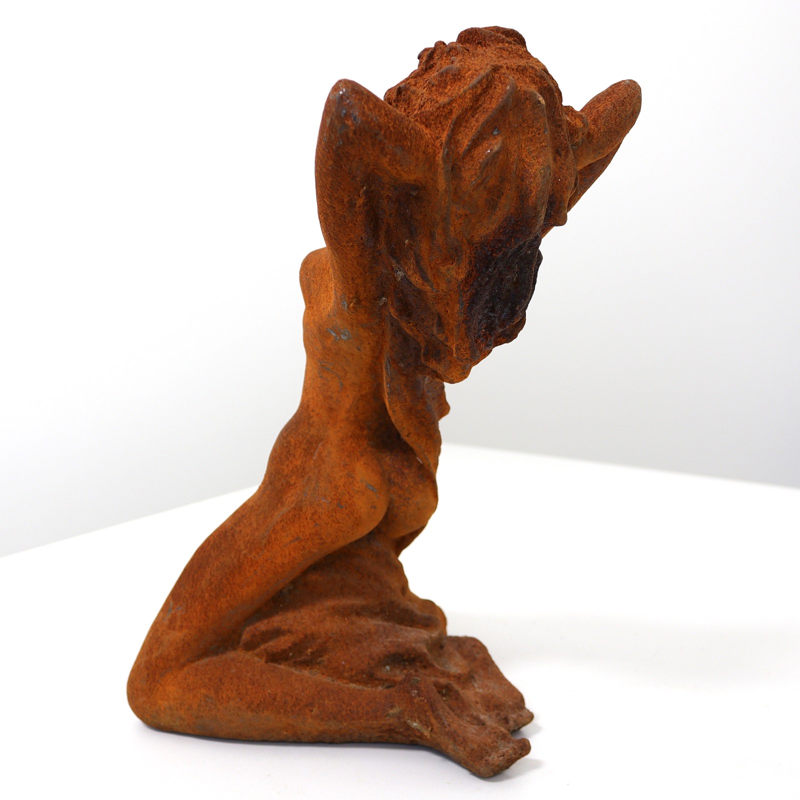 aubaho-IZ-714B-7 Skulptur Frau Eisen Akt Erotik Liebe Rost Figur Statue Antik-Stil