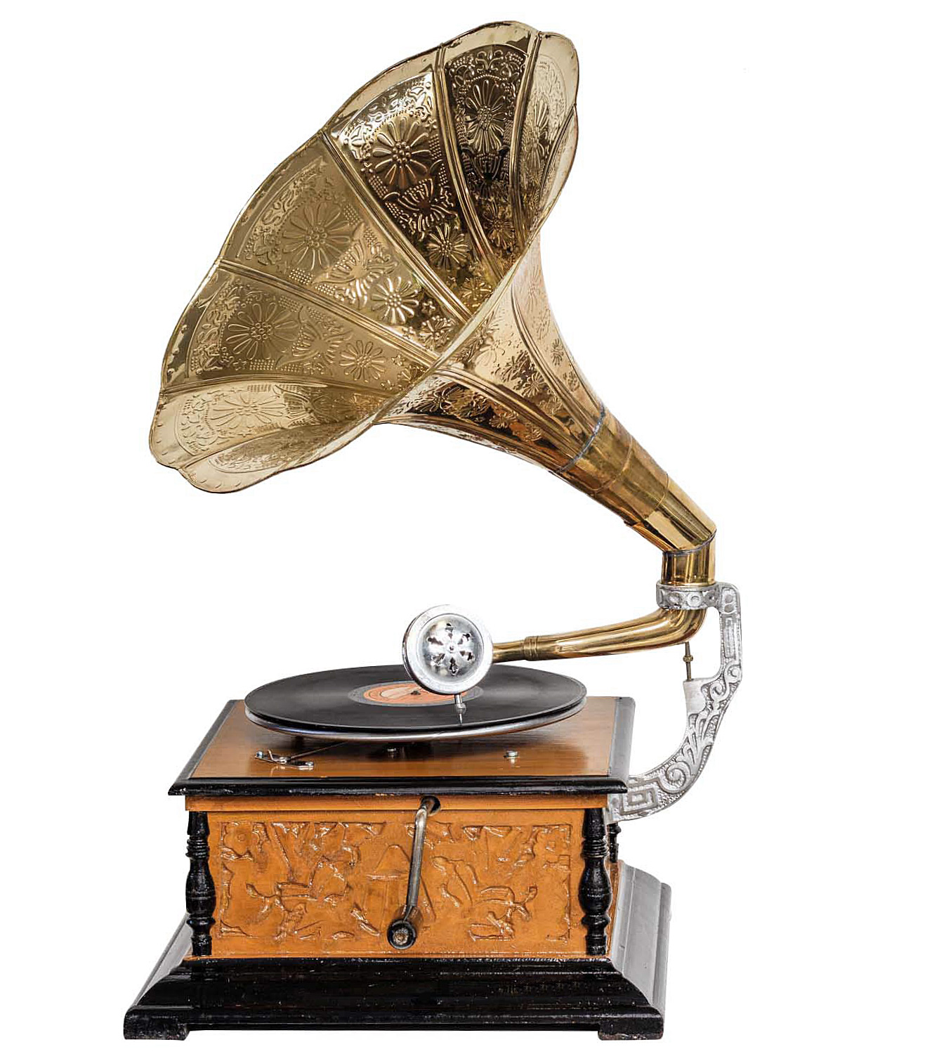 Nostalgie Grammophon Gramophone Dekoration mit Trichter Grammofon Antik-Stil (h)Nostalgie Grammophon Gramophone Dekoration mit Trichter Grammofon Antik-Stil (h)