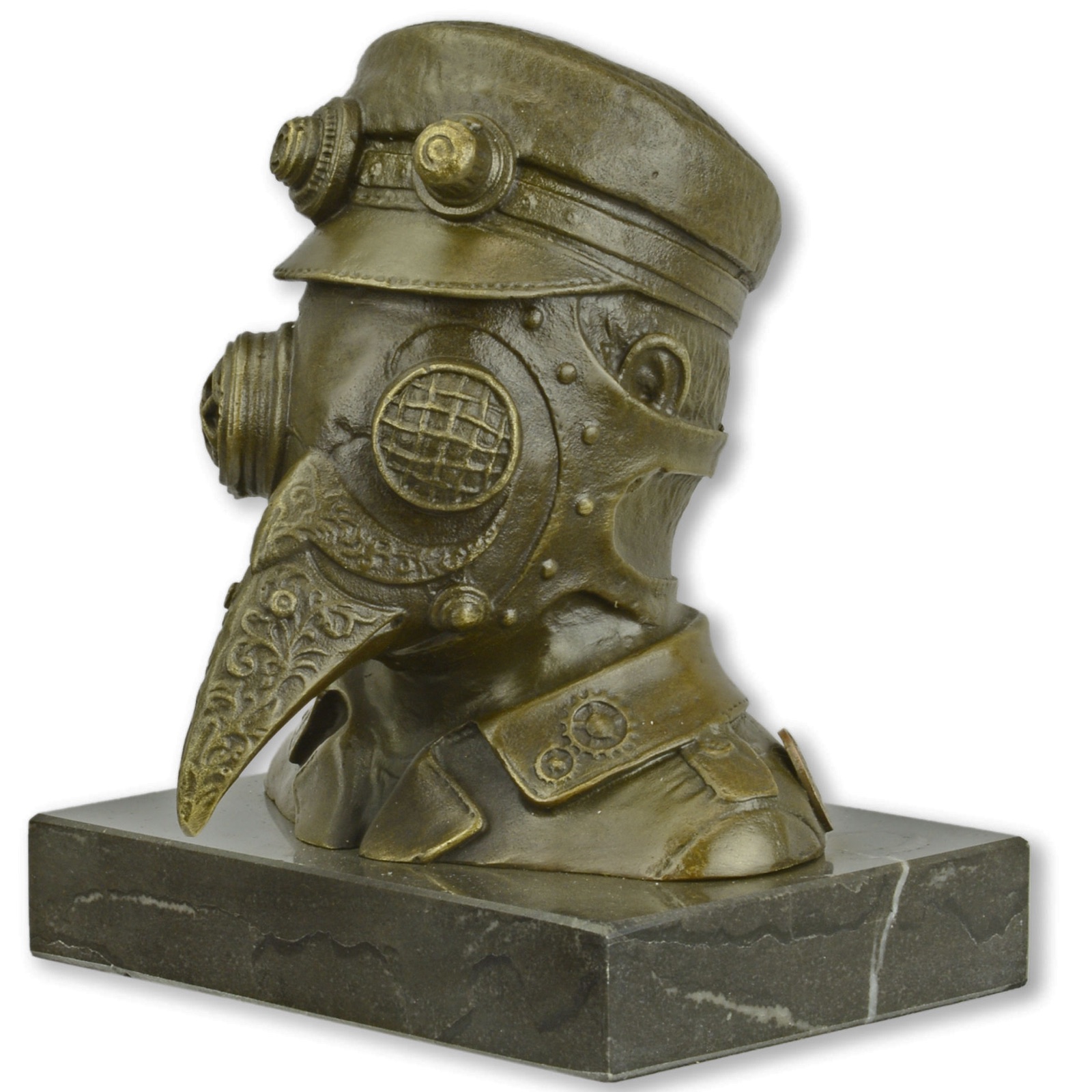 BX-16 Bronze figure doctor steampunk plague doctor sculpture statue antique style 13cm