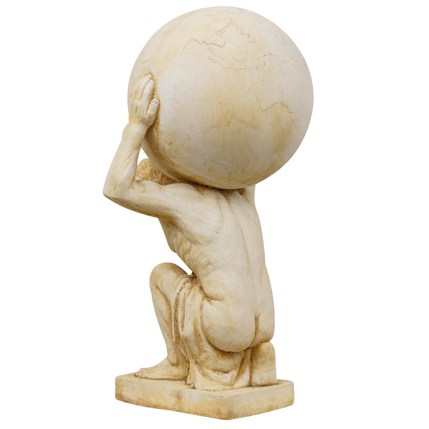 TZ-17-4 XL Atlas Titan Weltkugel Skulptur Figur Statue Garten Haus Antik-Stil 69cm