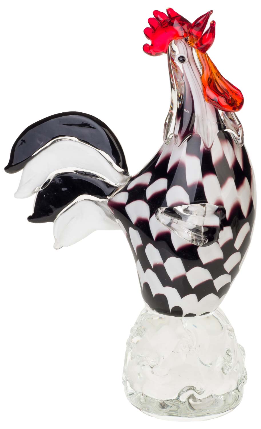 GL-325-02 Glasfigur Figur Hahn Glas im Murano Antik Stil - 40cm