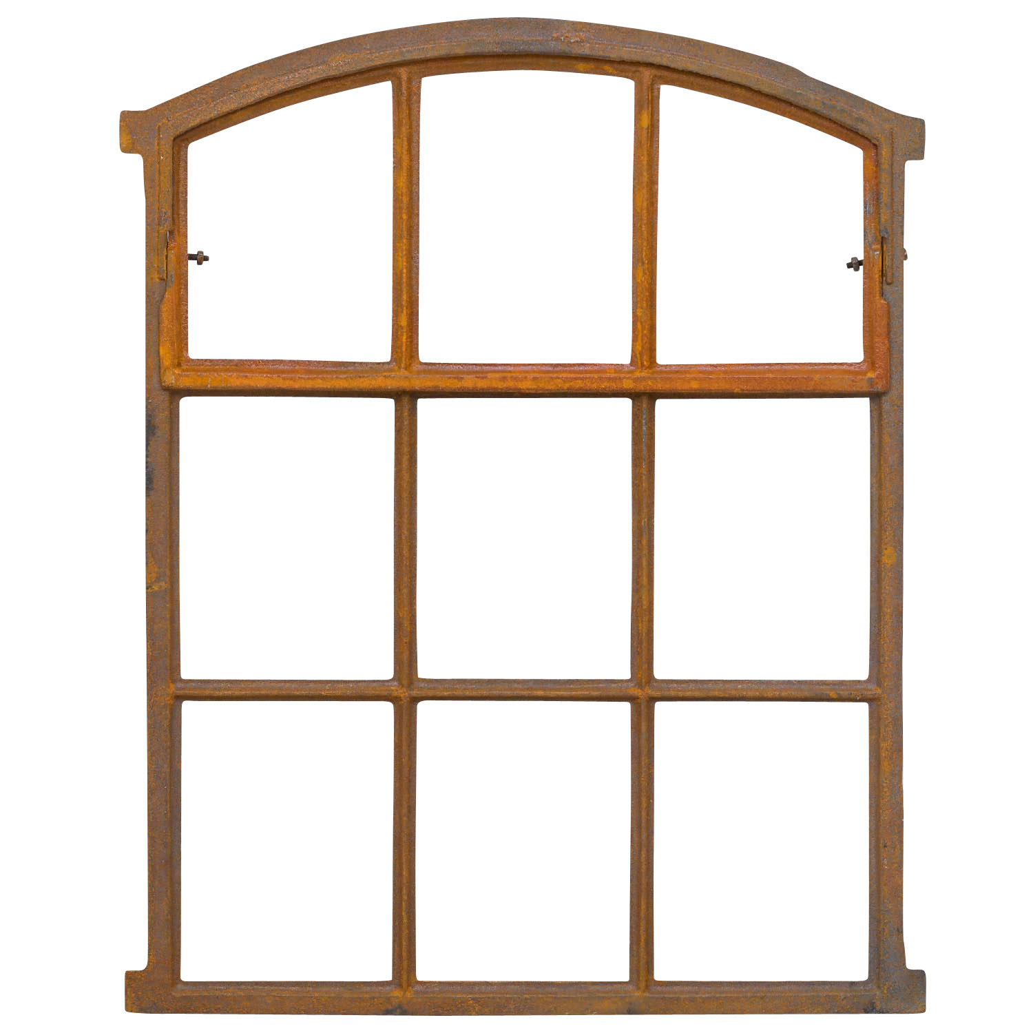 aubaho-F24-R-3 Fenster zum Öffnen rost Stallfenster Eisenfenster Eisen 71cm Antik-Stil (d2)