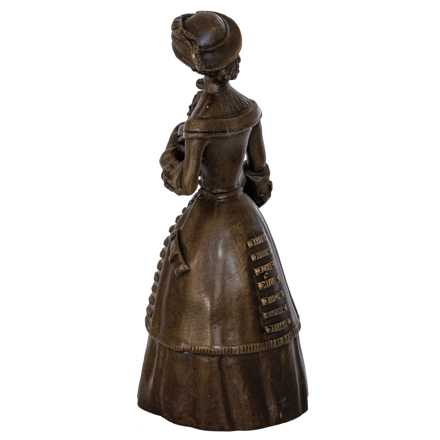 KF-38-4 Bronzeskulptur Tischglocke Glocke Frau im Antik-Stil Bronze Figur Statuen 14cm
