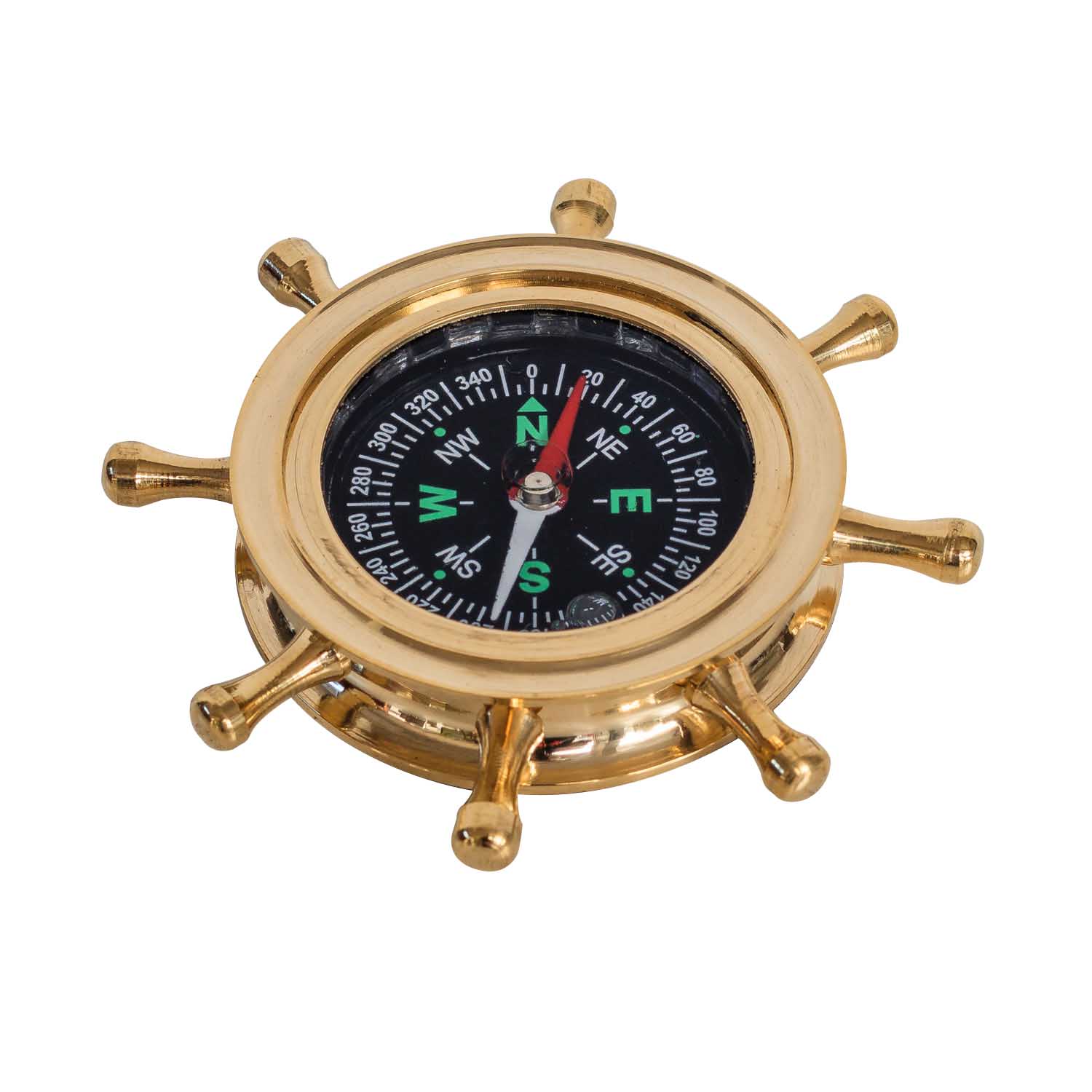 Compass wheel maritim decoration navigation brass antique style