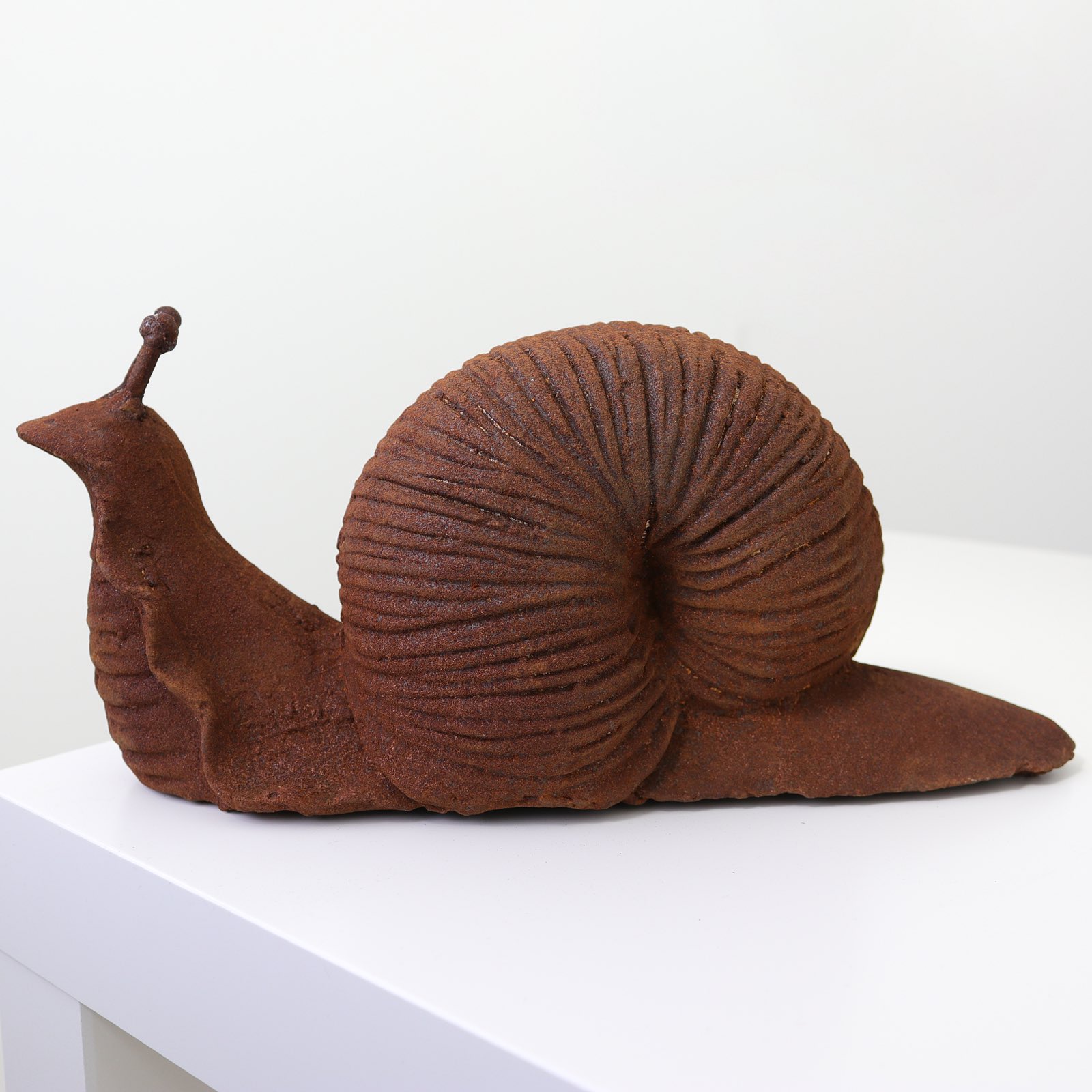 aubaho-schnecke-1-3 Gartenskulptur Schnecke Figur Eisen Garten Rost Eisenfigur Skulptur Gartenfigur