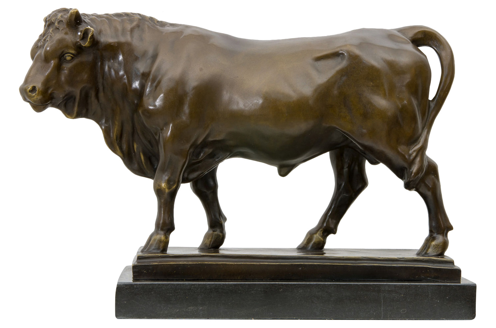 YY-10-2 Bronzeskulptur Stier im Antik-Stil Bronze Figur Statue 50cm