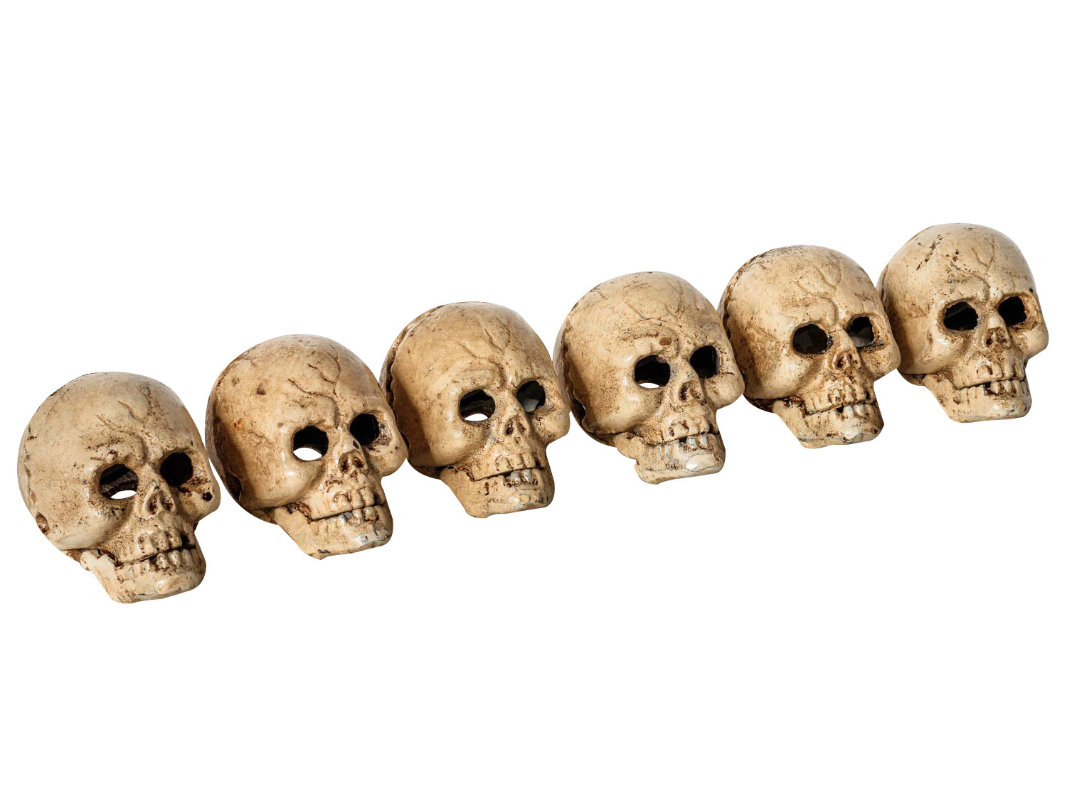 NG-81-Set-03 6x Flaschenöffner Totenkopf Bieröffner Figur Öffner Eisen Antik-Stil 7cm