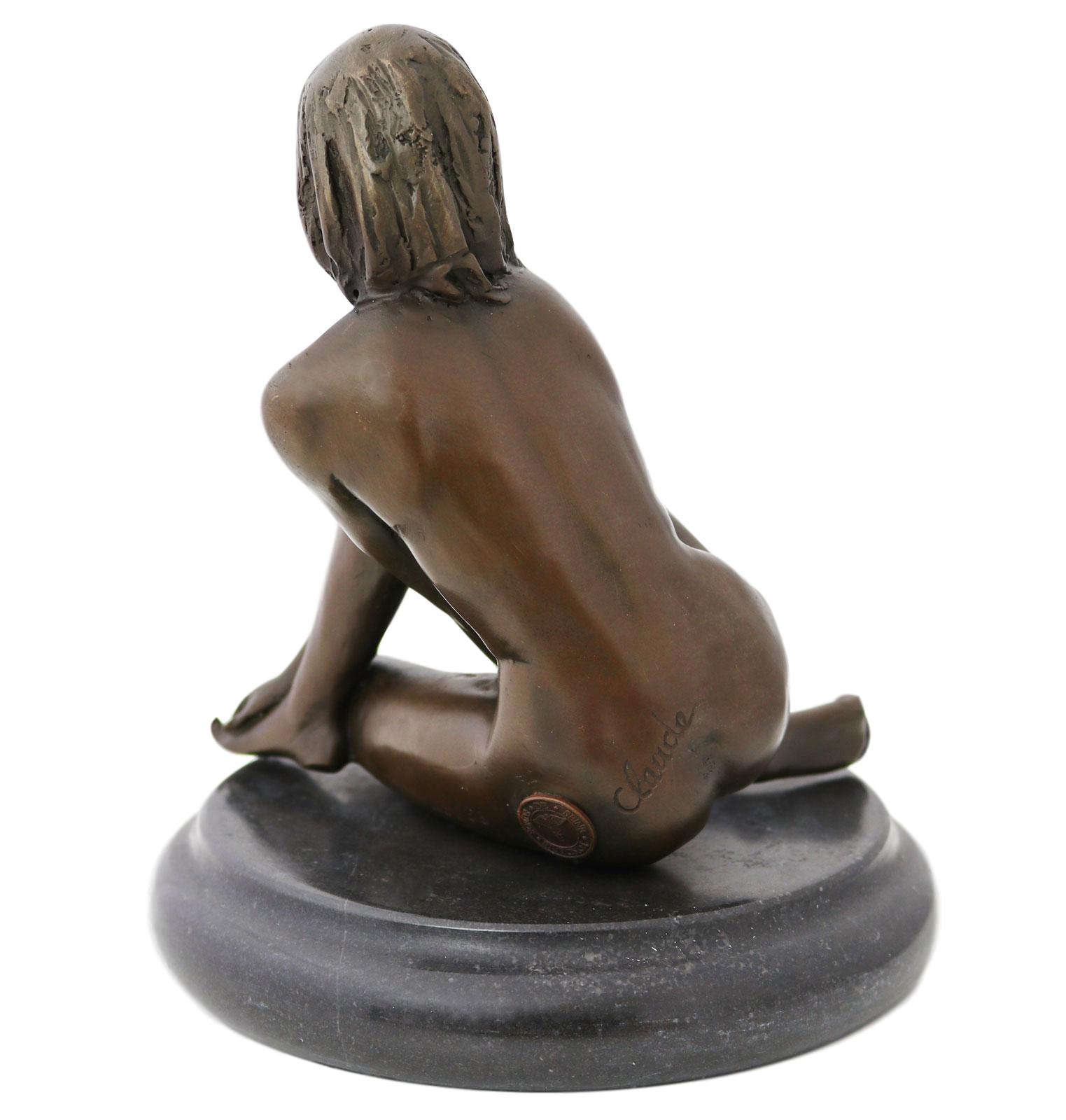 KF-49-101 Bronzeskulptur Erotik erotische Kunst Frau Antik-Stil Bronze Figur Statue 17cm