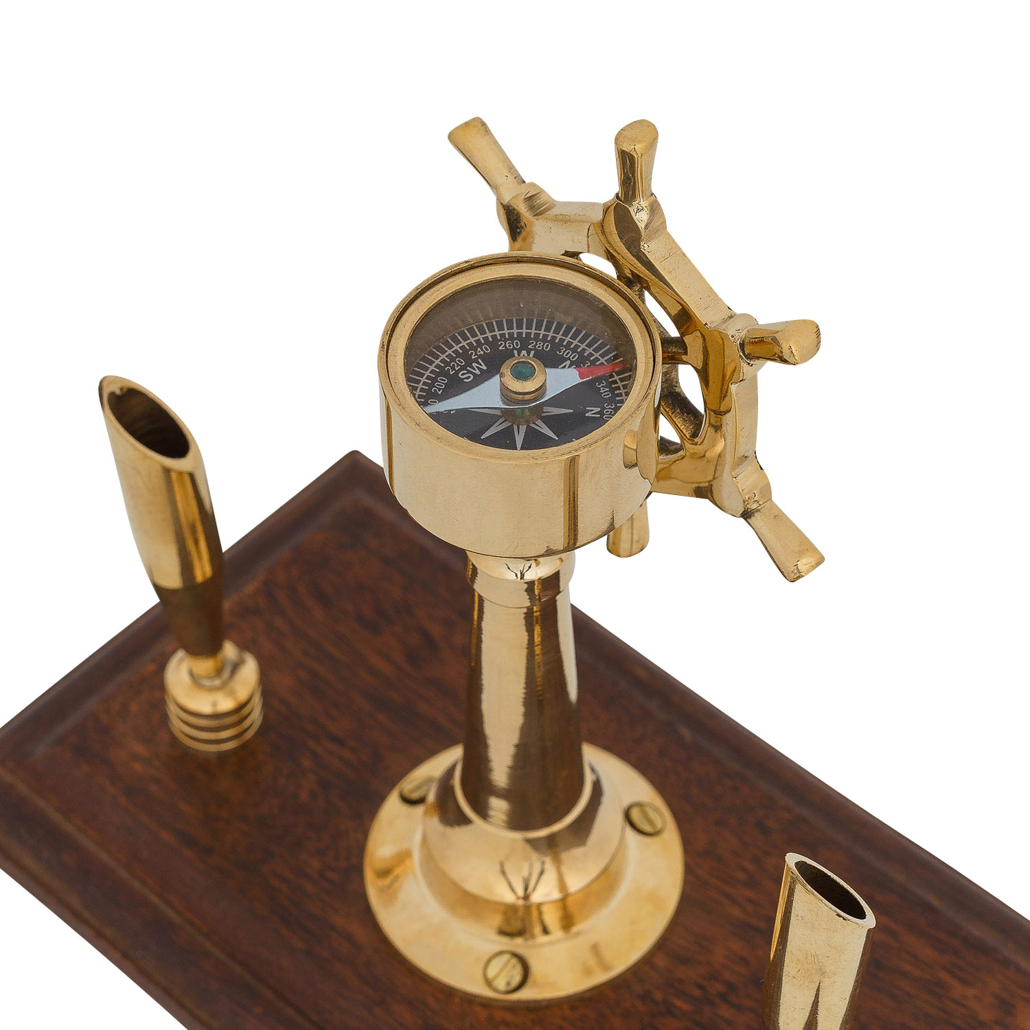 aubaho-22454-7 Stiftehalter Schreibtisch Kompass Steuerrad Schiff Maritim Nautik Antik-Stil