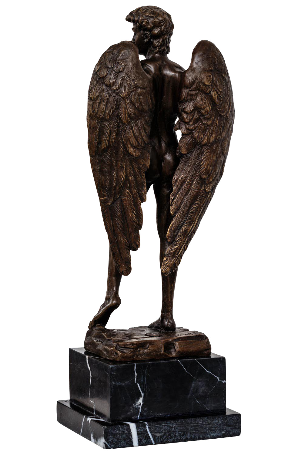 Bronzeskulptur Engel David im Antik-Stil Bronze Figur Statue 40cm