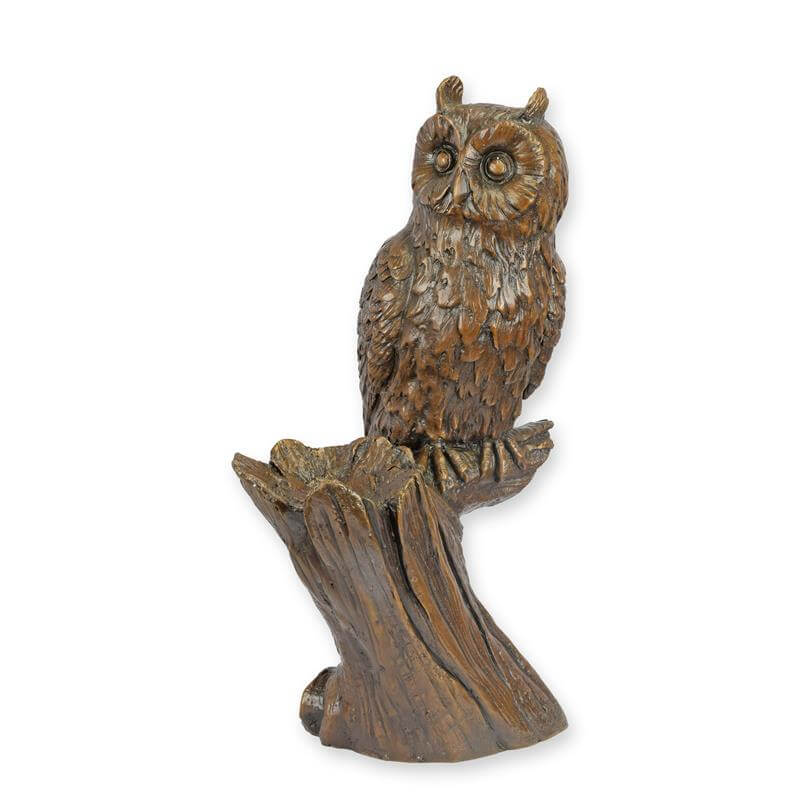 Eule, Holzfigur, Skulptur, Brunnenfigur, Dekoration