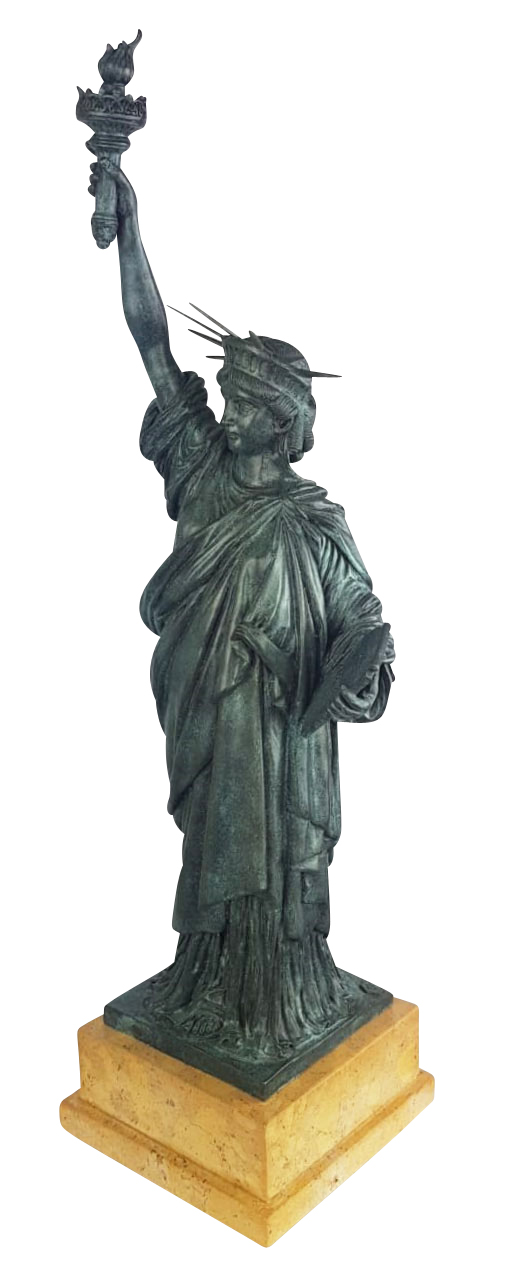 Bronzeskulptur Bronze Figur USA Freiheitsstatue New York Statue Antik-Stil 62cm