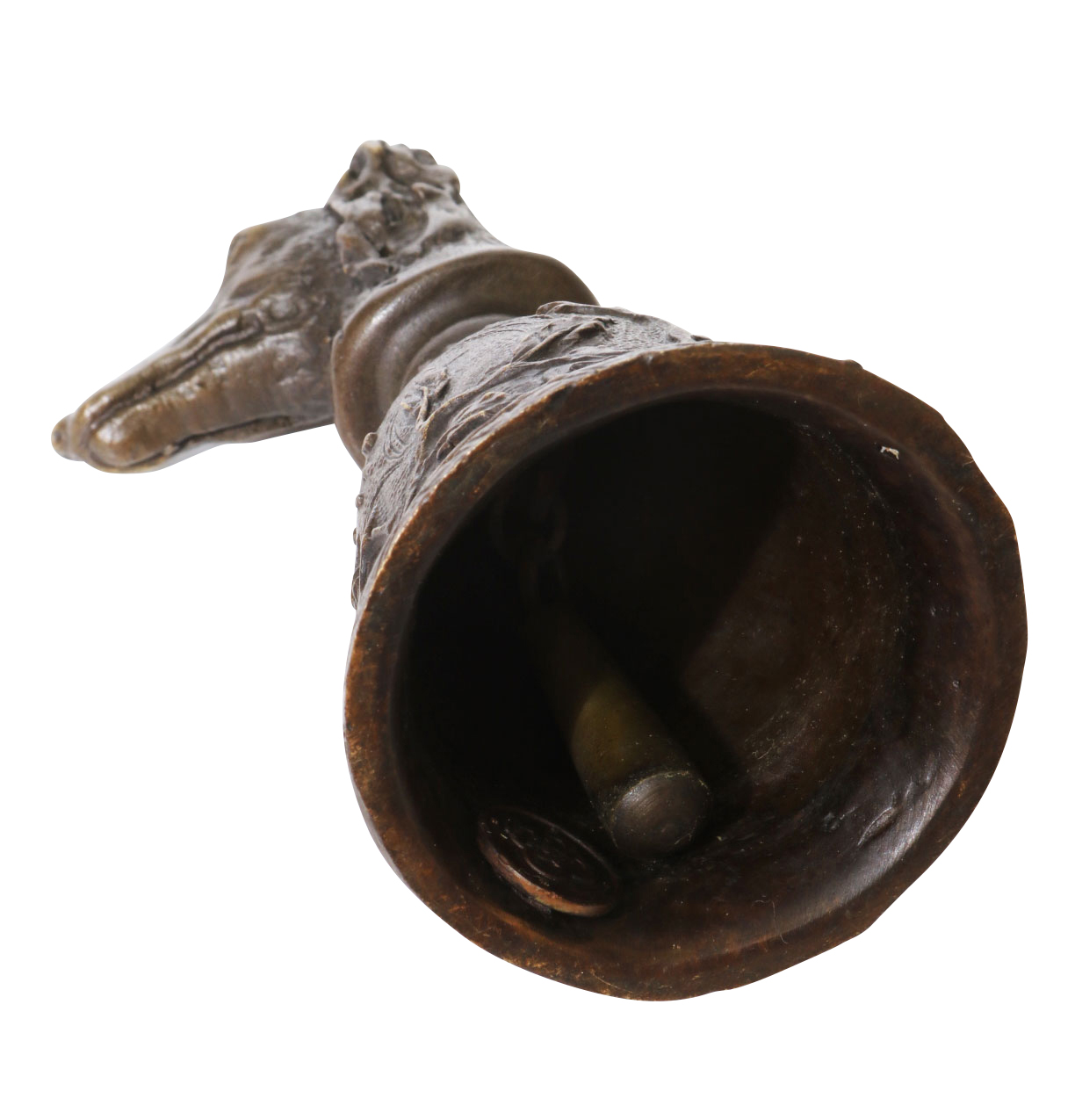 IMG_8774 Tischglocke Hund Barsoi Windhund Handglocke Glocke Antik-Stil Bronze FigurTischglocke Hund Barsoi Windhund Handglocke Glocke Antik-Stil Bronze Figur