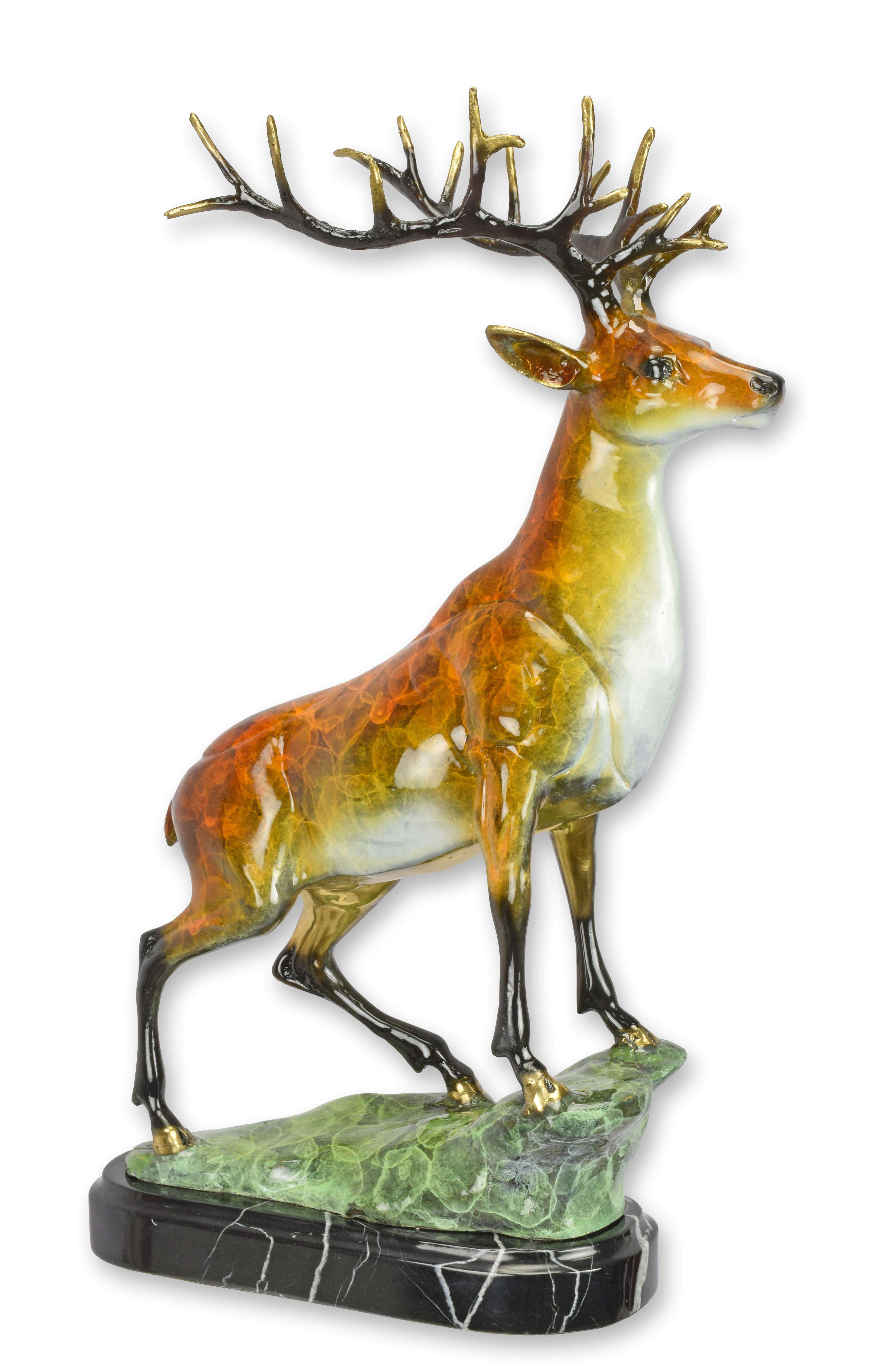 A bronze sculpture of a deer replica retro design decoration