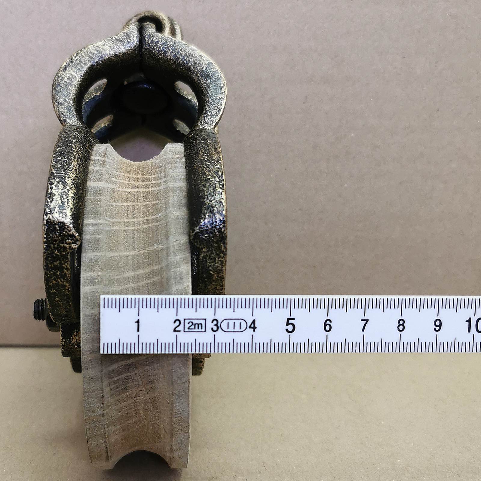 KL-2xx Flaschenzug Umlenkrolle Seilzug Rolle Eisen Werkzeug Antik-Stil 26cm