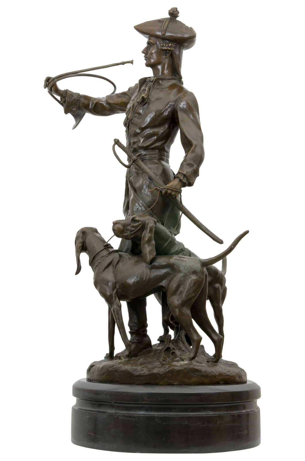 Bronzeskulptur Louis XV Hund im Antik-Stil Bronze Figur Statue 72cm
