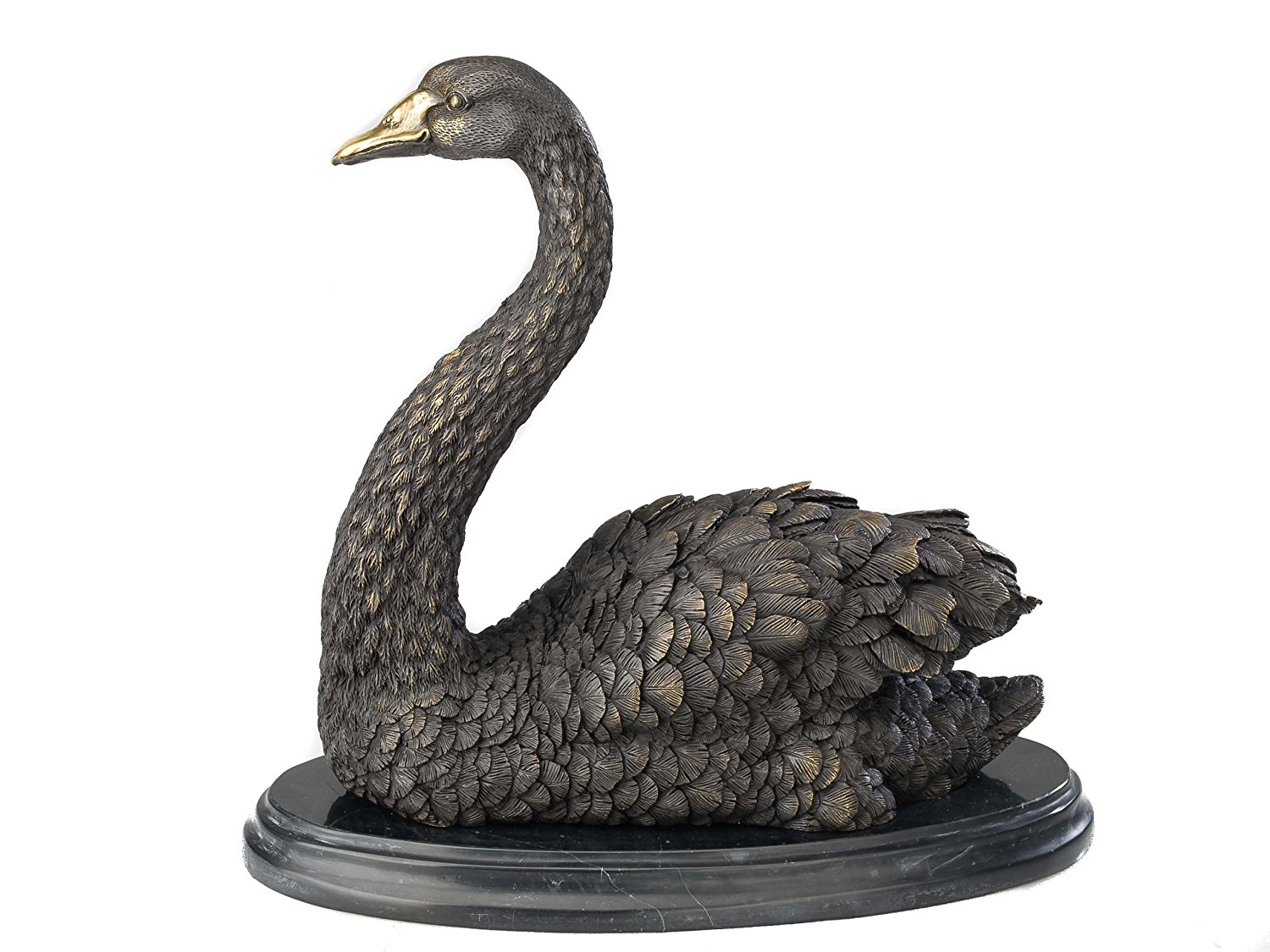 Bronze Schwan 6 kg Skulptur Bronzefigur Bronzeskulptur antik Stil sculpture swan