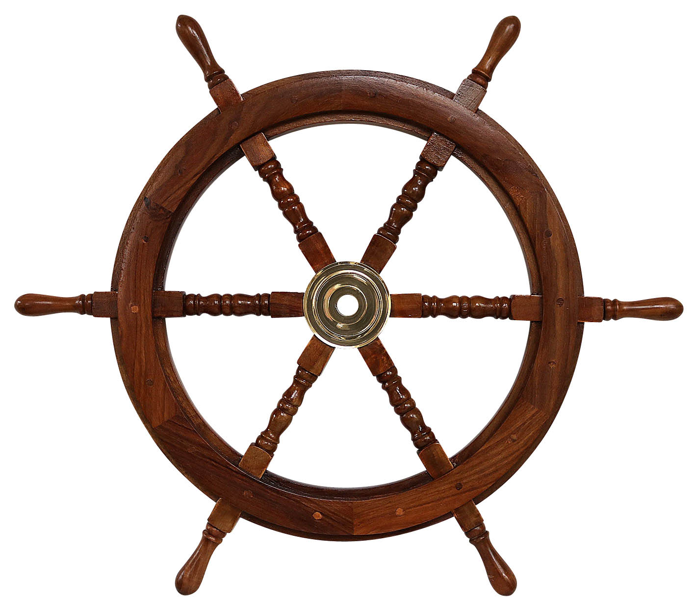 AUB004 Schiffssteuerrad Schiffsrad Steuerrad Schiff Schiffe Boot 76cm Holz Antik-Stil