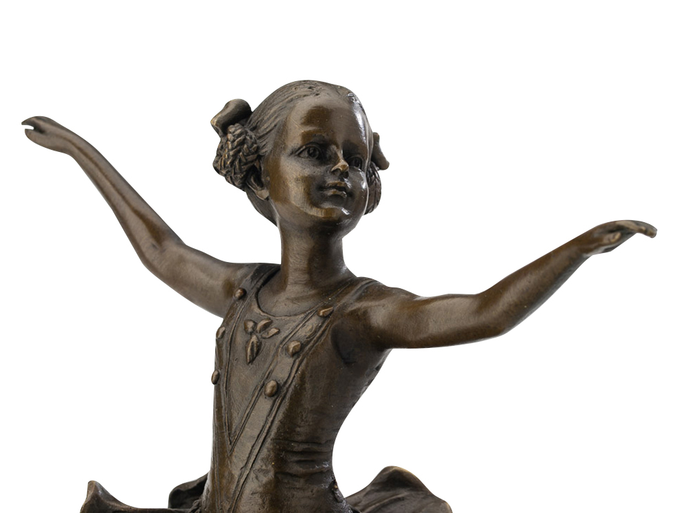 im-bronze109b Bronze nach Ferdinand Preiss Ballerina Tänzerin Skulptur Art Deko Antik-Stil