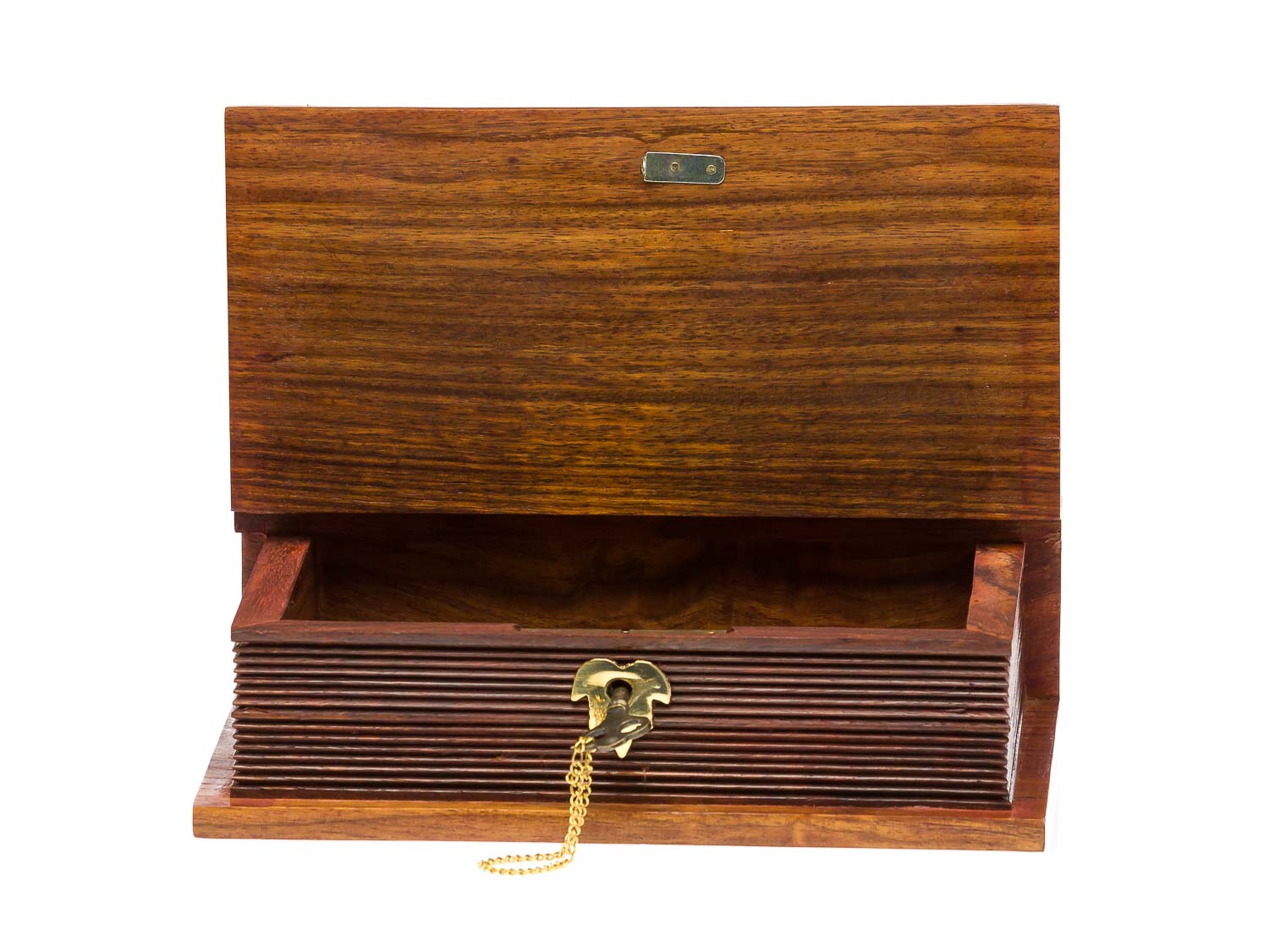 Buchattrappe abschließbar Holz Box Schmuckschatulle Anker antik Stil book box