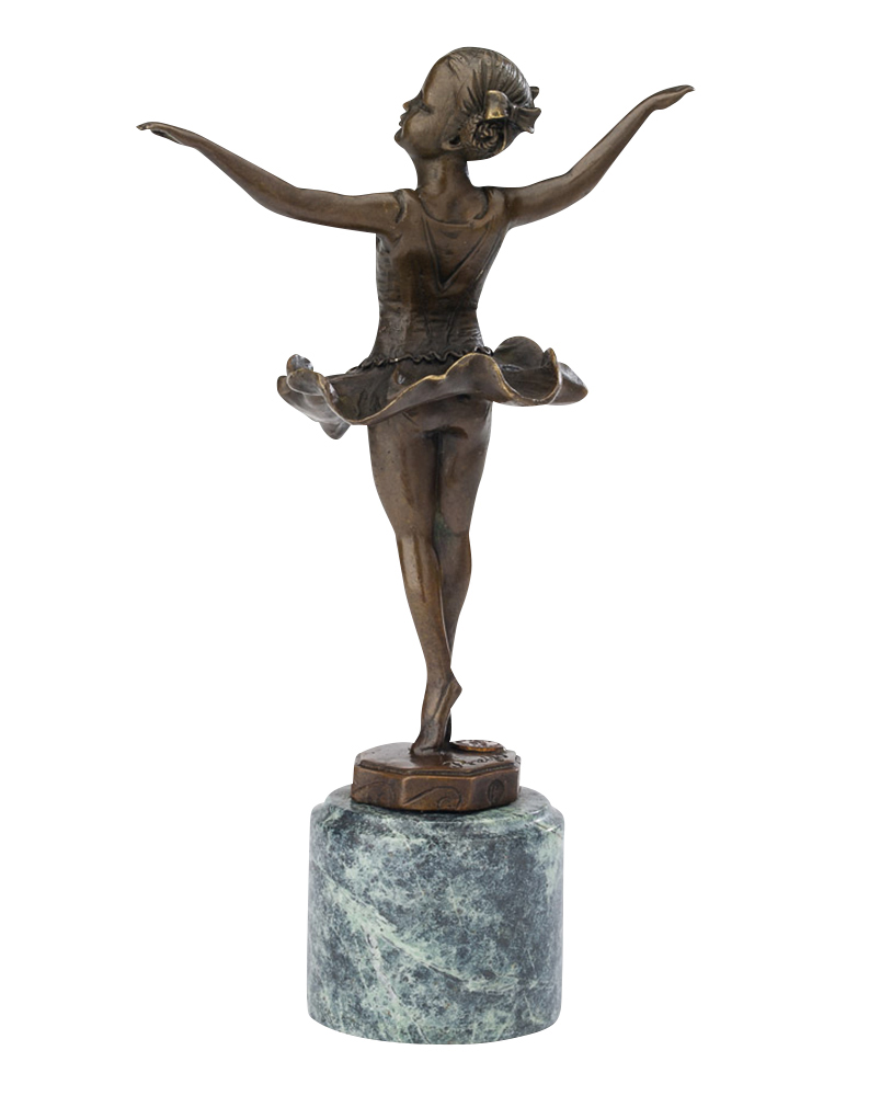 im-bronze109a Bronze nach Ferdinand Preiss Ballerina Tänzerin Skulptur Art Deko Antik-Stil