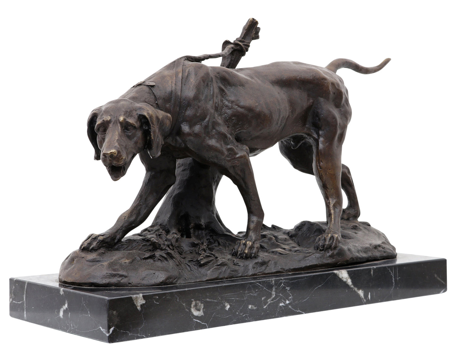 YY-36_13 Bronzeskulptur Hund Jadhund Bronzefigur Bronze Figur Statue im Antik-Stil 37cm