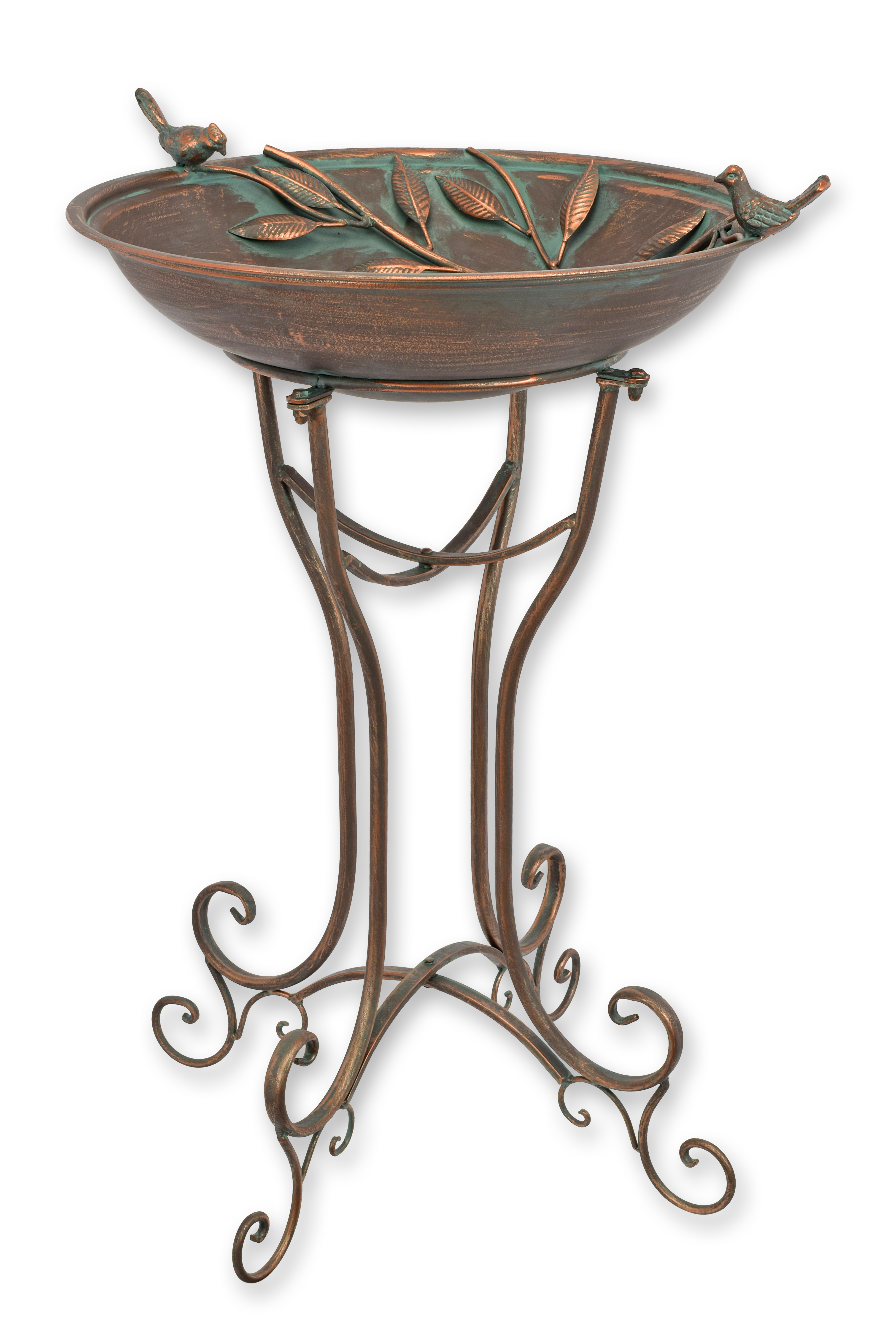 An iron bird bath replica retro design decoration