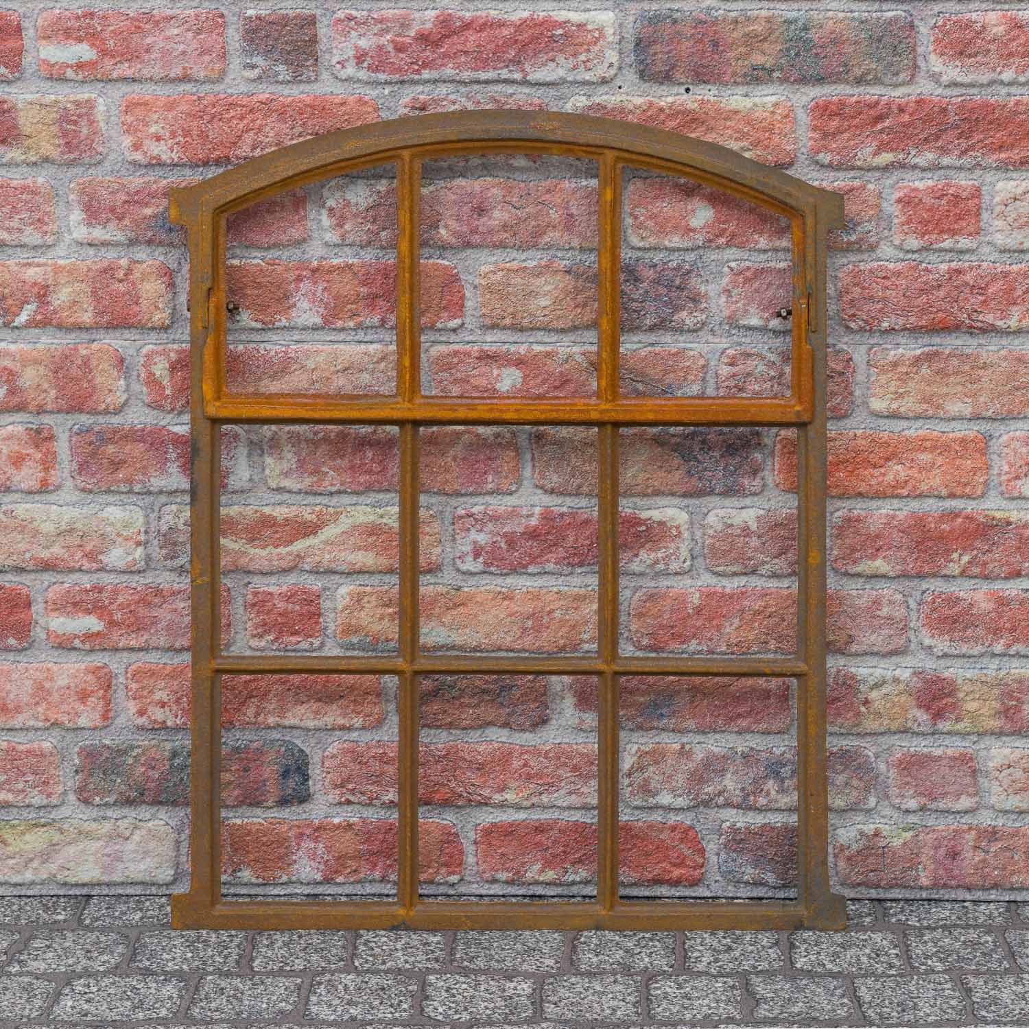 aubaho-F24-R-2 Fenster zum Öffnen rost Stallfenster Eisenfenster Eisen 71cm Antik-Stil (d2)