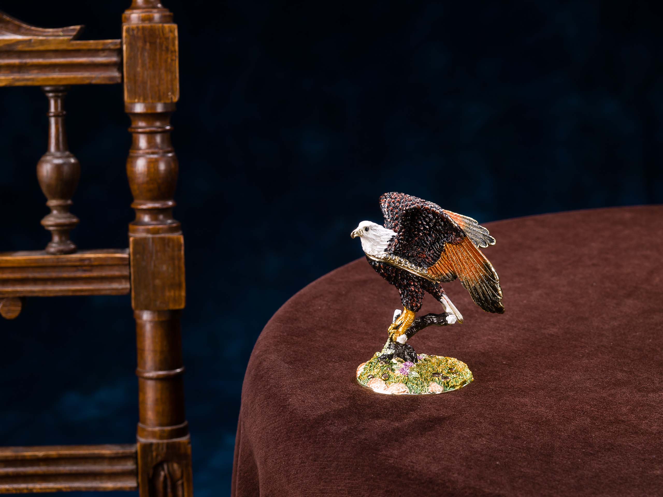 BP1412K1-1 Adler Pillendose Schmuckdose Dose Pillenbox Box Pille Figur Schatulle eagle