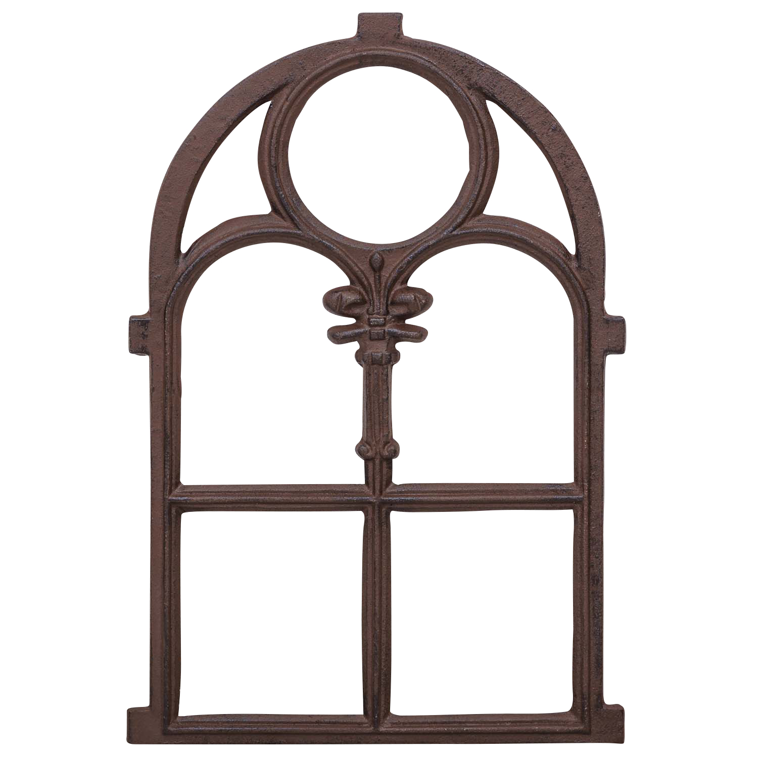 260-008RB-2 Fenster Eisenfenster Stallfenster Scheunenfenster Eisen Antik-Stil 74cm braun