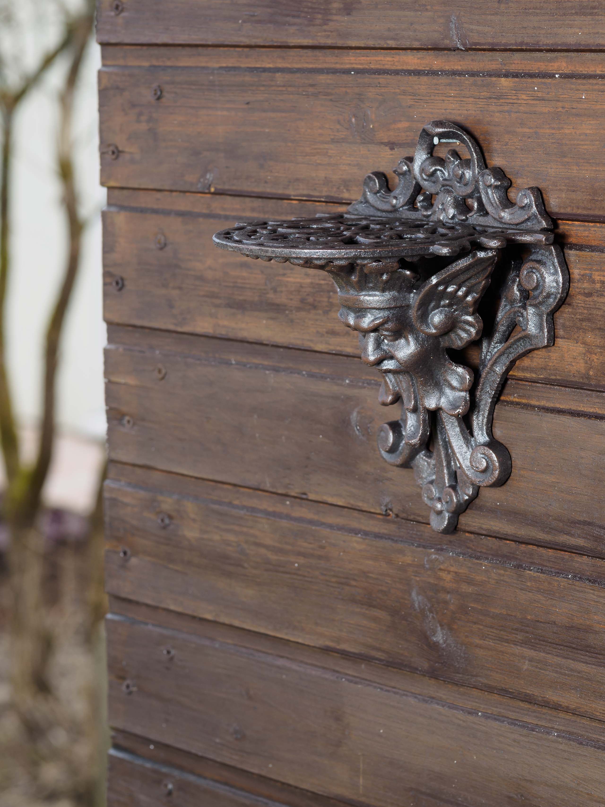 JP-58-2 Gargoyle Regal Wandregal Konsole Wandkonsole Fabelwesen Garten Eisen Antik-Stil