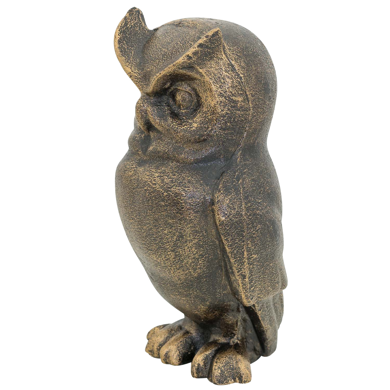 TX-261-7 Figur Eule Kauz Uhu Vogel Skulptur Eisen Dekoration Antik-Stil 16cm