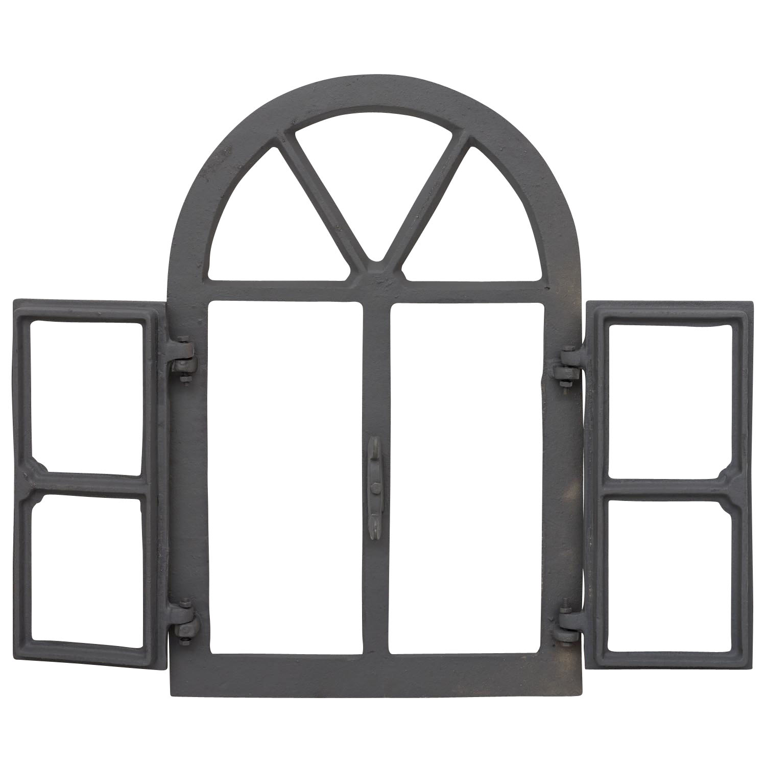 aubaho-F39B-G-2 Stallfenster grau Fenster Öffnen Scheunenfenster Eisen Eisenfenster Antik-Stil