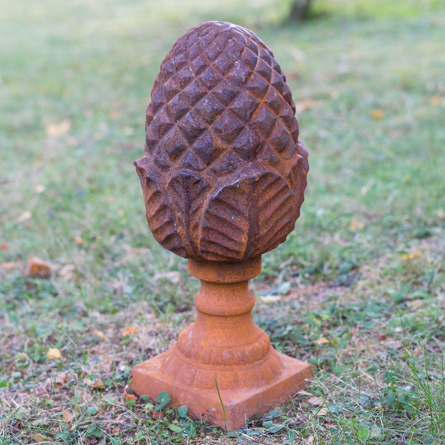 aubaho-zap01-7 Zapfen Tannenzapfen Pinienzapfen Eisen Garten Deko Gartendeko 45cm Antik-Stil