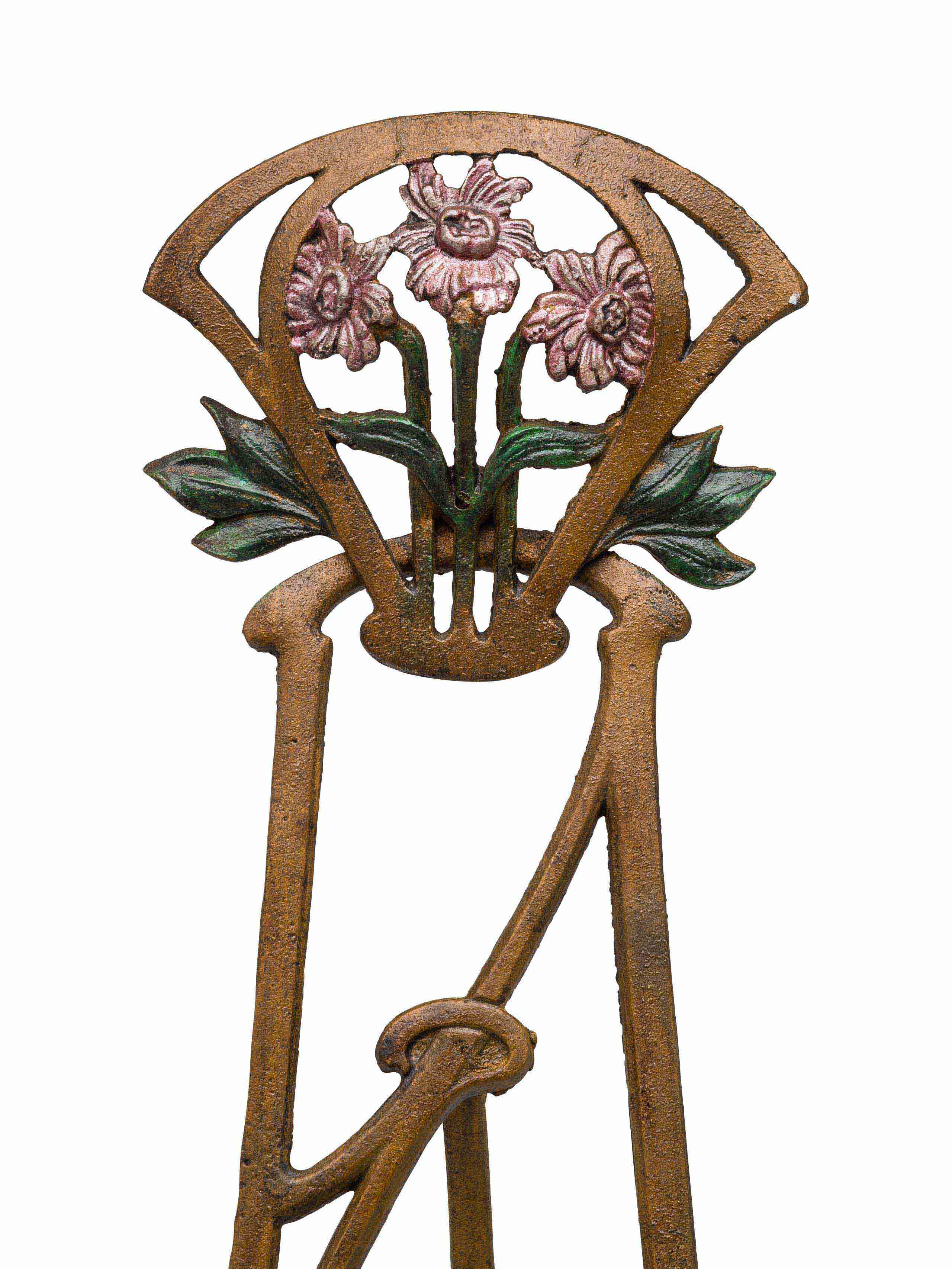 2014-04-19_Auktionshaus_129 Staffelei Bildhalter Notenständer Buchständer Ständer Eisen antik Stil 42cm