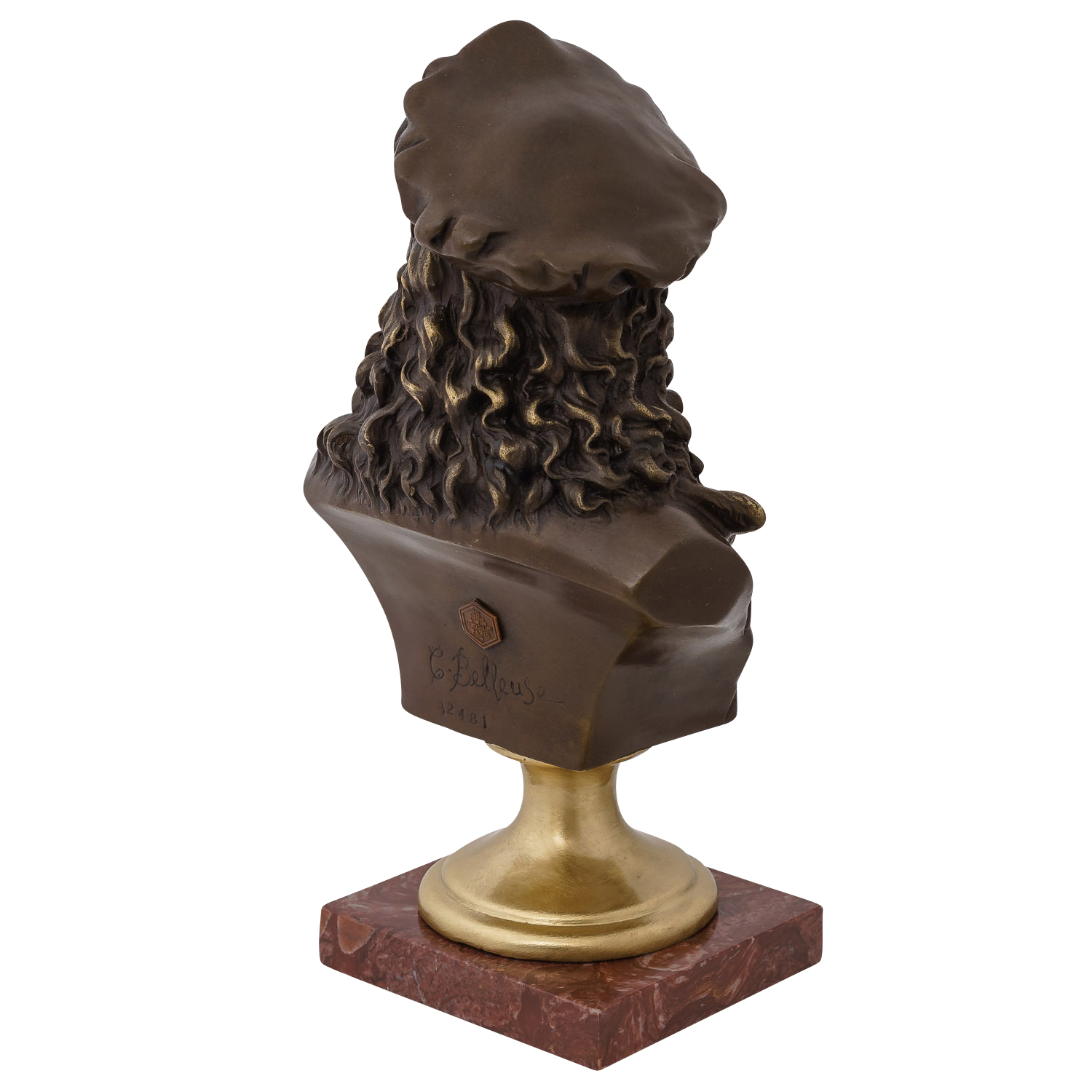 BE-73-5 Bronzefigur Rembrandt Harmenszoon van Rijn Künstler Barock Büste Skulptur Bronze