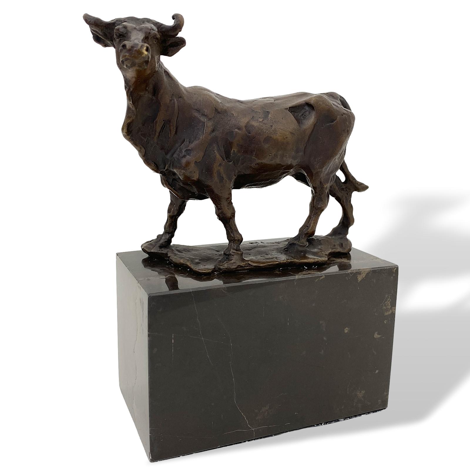 YY-61-1 Skulptur Stier Antik-Stil Bronzeskulptur Bronze Figur nach Carvin Replik Kopie