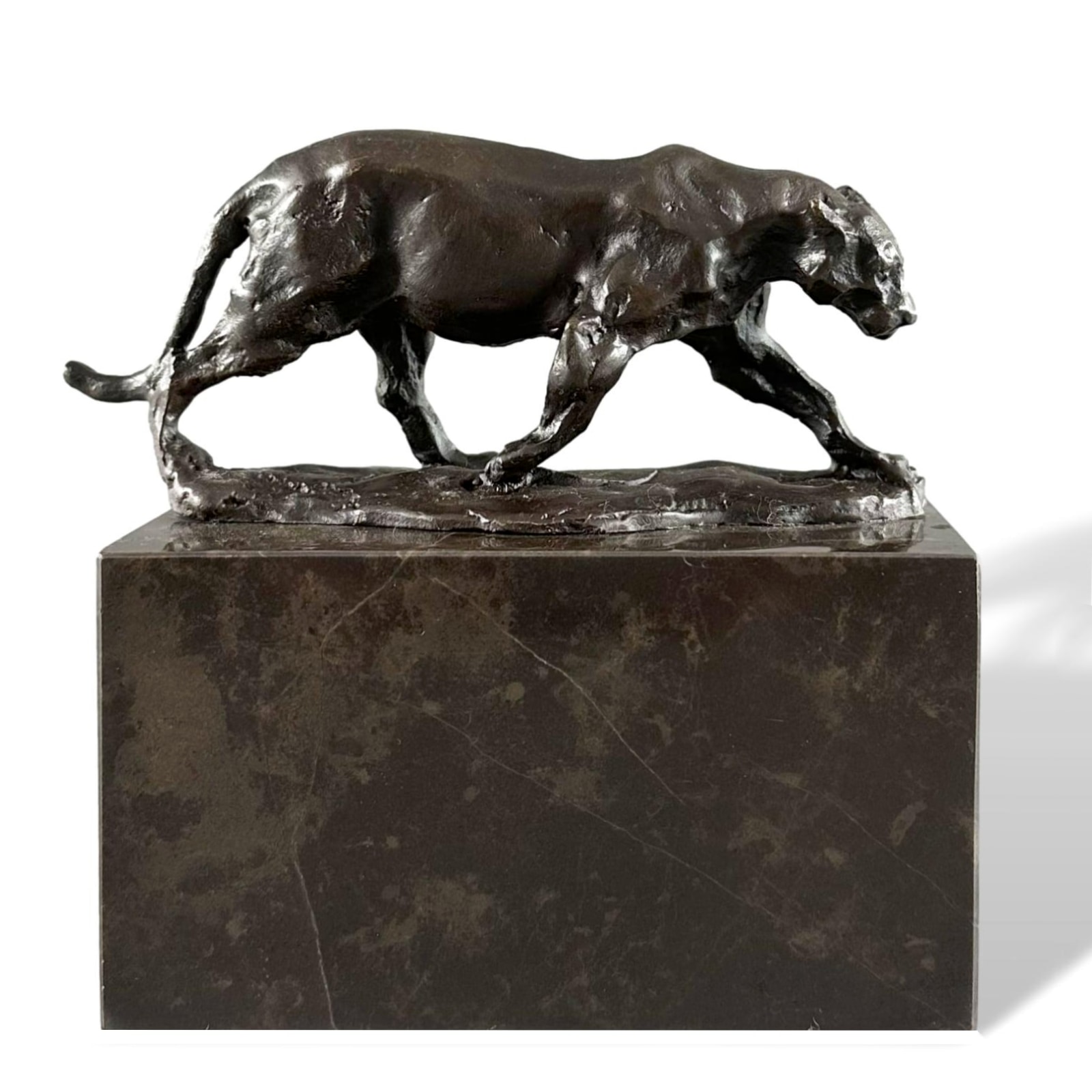 Bronze figure Panther Leopard Puma replica copy after Carvin sculpture