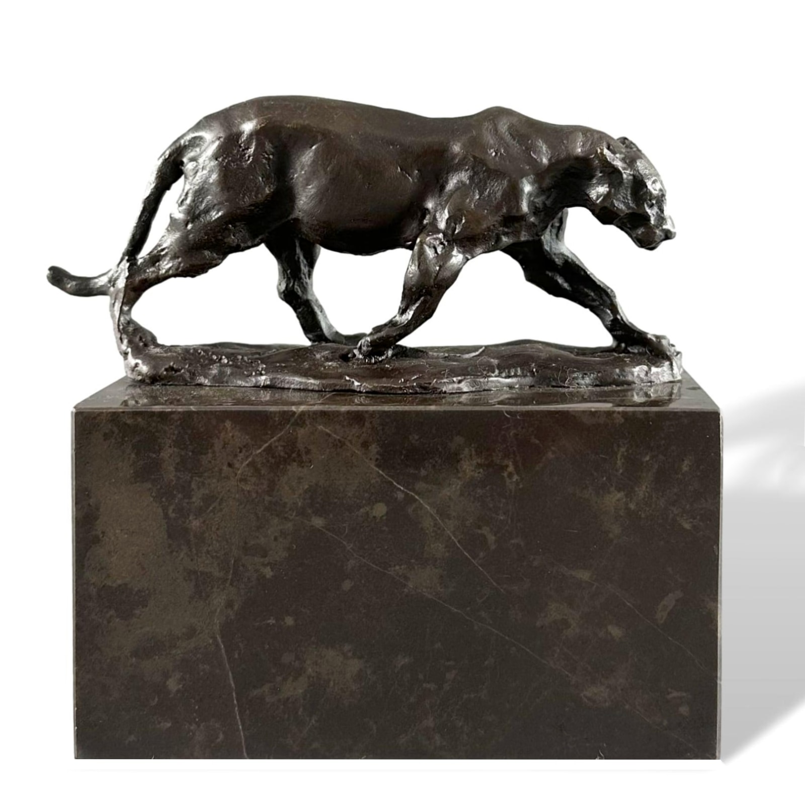 Bronze figure Panther Leopard Puma replica copy after Carvin sculpture Bronze figure Panther Leopard Puma replica copy after Carvin sculpture