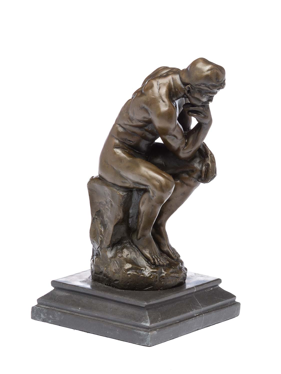 2016-05-25_Auktionshaus_004 Bronzeskulptur der Denker Mann Bronzefigur Skulptur nach Rodin 25cm