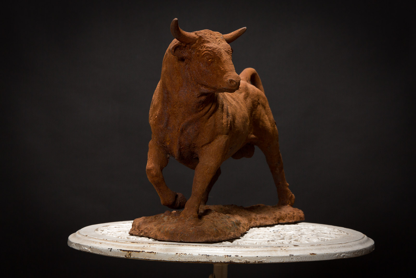 PD-26-R-5 Skulptur Stier Gartenfigur Figur Eisen Garten garden sculpture iron bull art