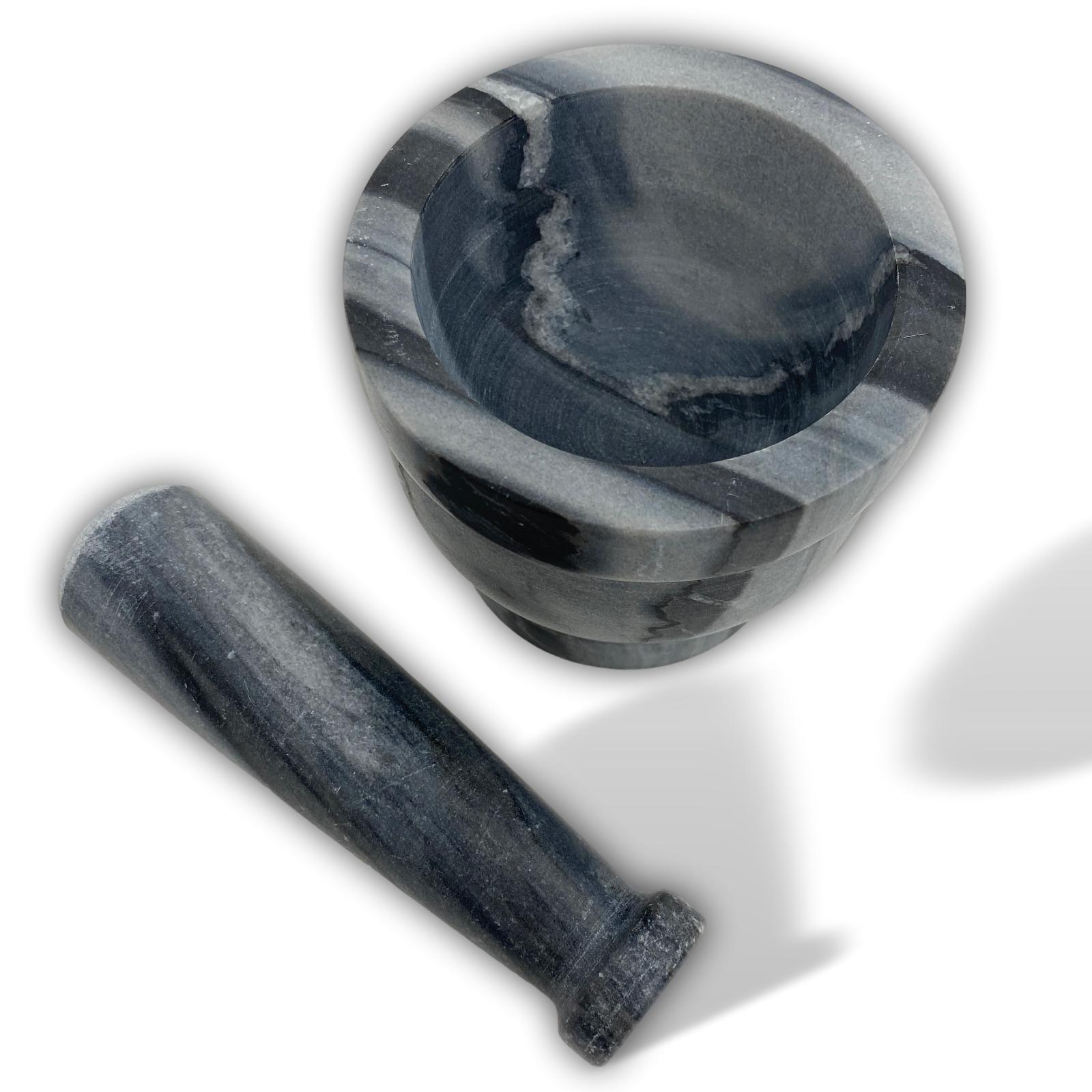 aubaho-21406-4 Mörser und Stößel Steinmörser Marmor Zerkleinerer Gewürzmörser Küche Antik-Stil