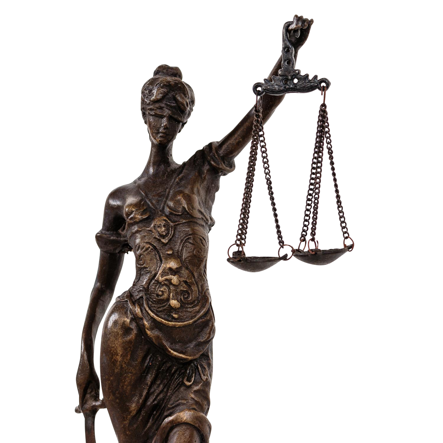 BT199-4 Bronzeskulptur Justitia Justizia Bronze Figur Skulptur im Antik-Stil - 24cm