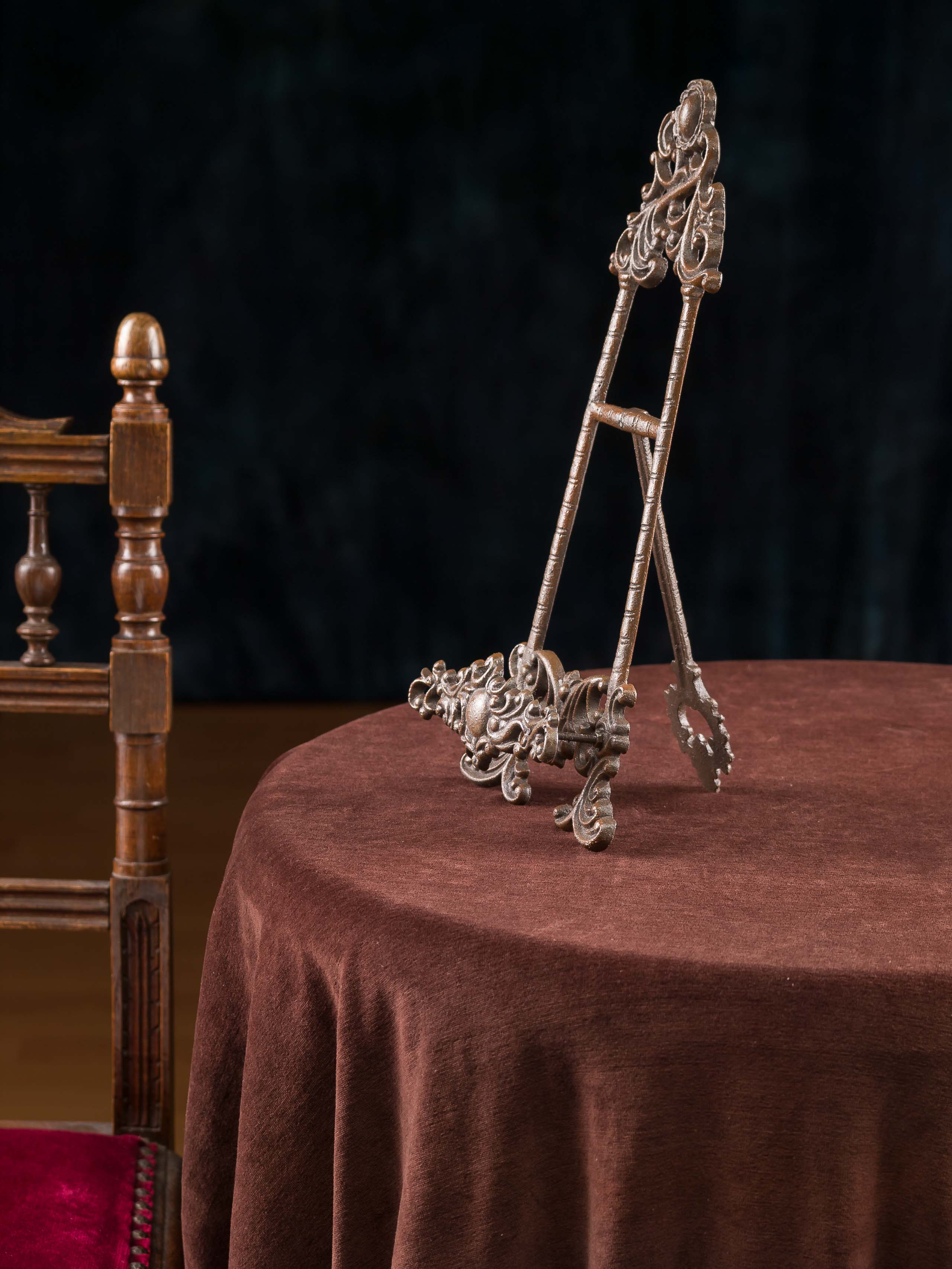 JP-48-2 Staffelei Tischstaffelei Bildhalter Notenständer Eisen Nostalgie antik Stil iron