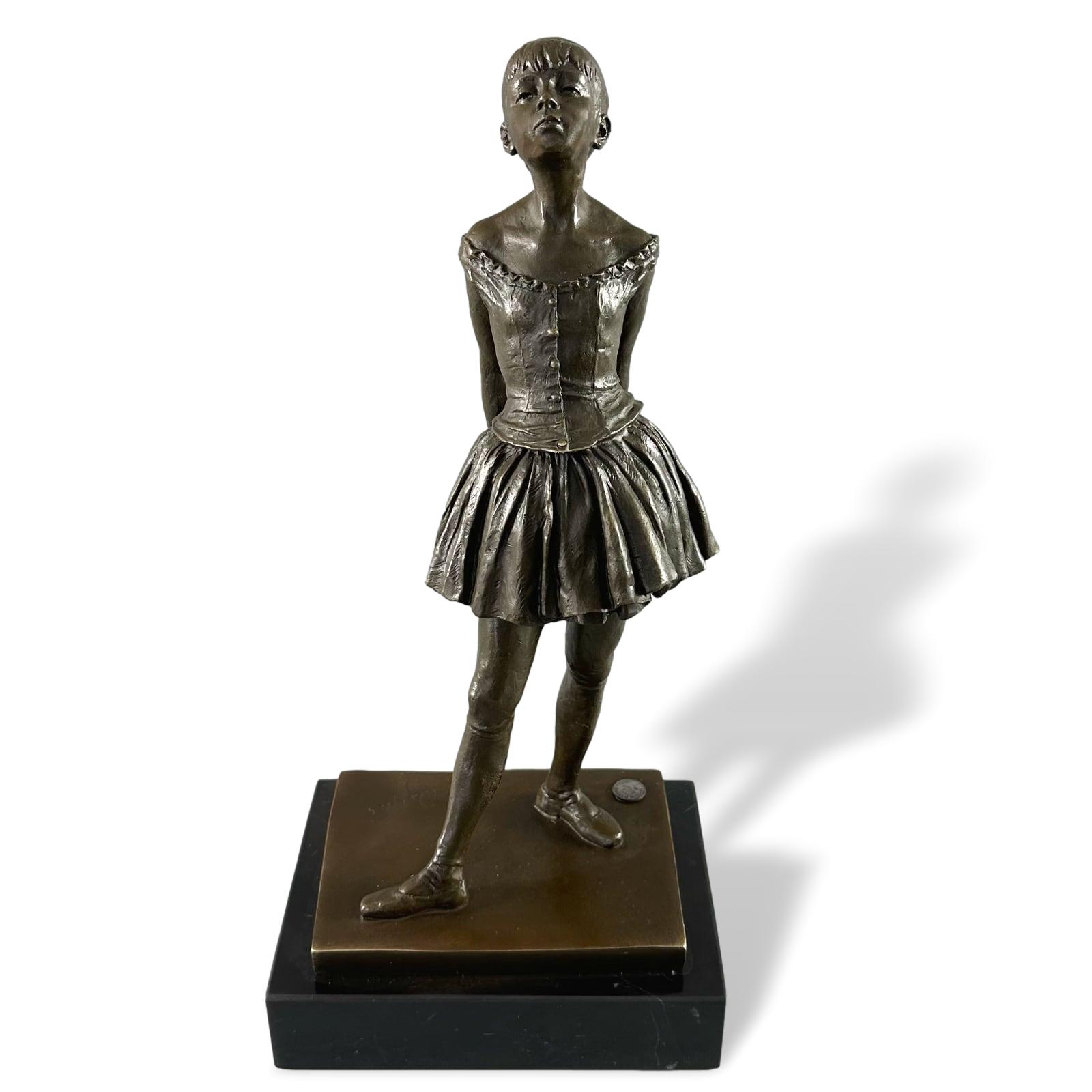 Bronzeskulptur Kopie nach Degas Tänzerin Ballerina Ballett Replik Skulptur 38cm Bronze sculpture copy after Degas dancer ballerina ballet replica sculpture 38cm